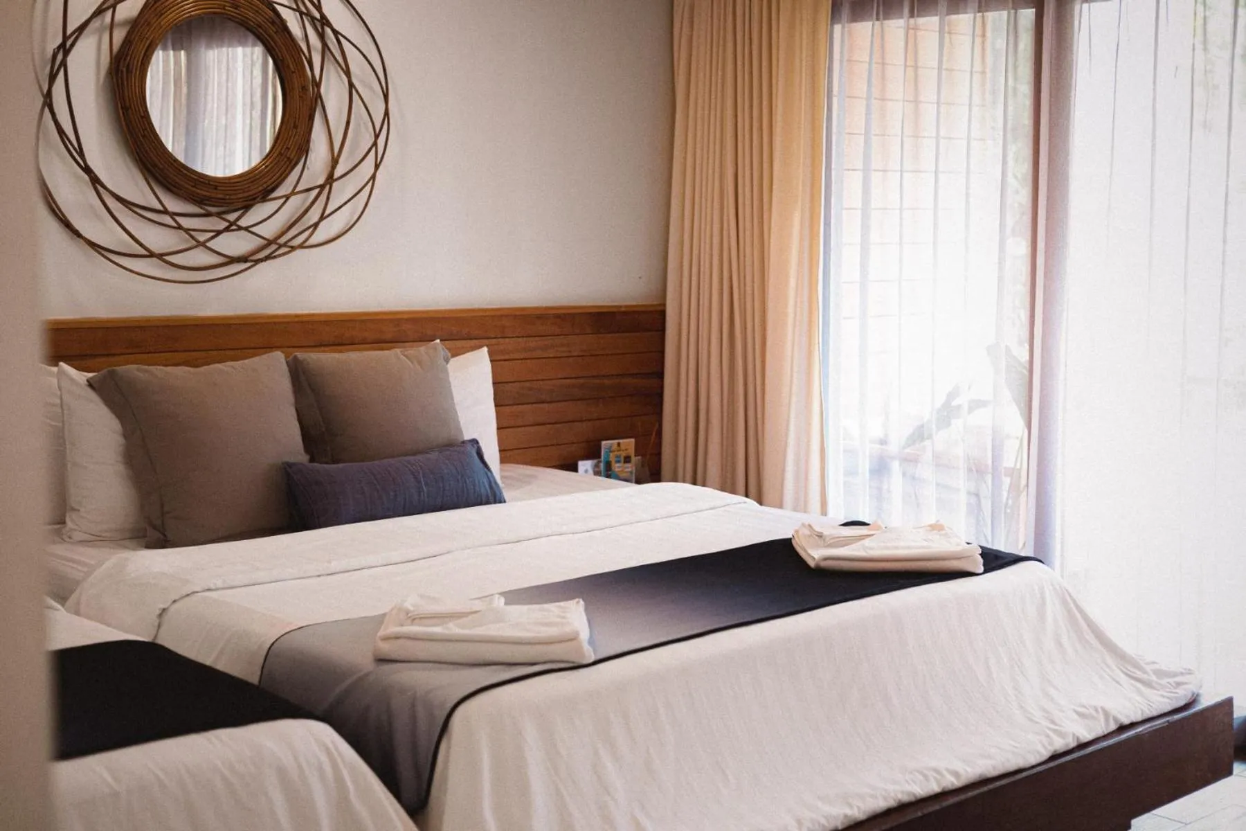 Bed in Sichon Cabana Beach Resort