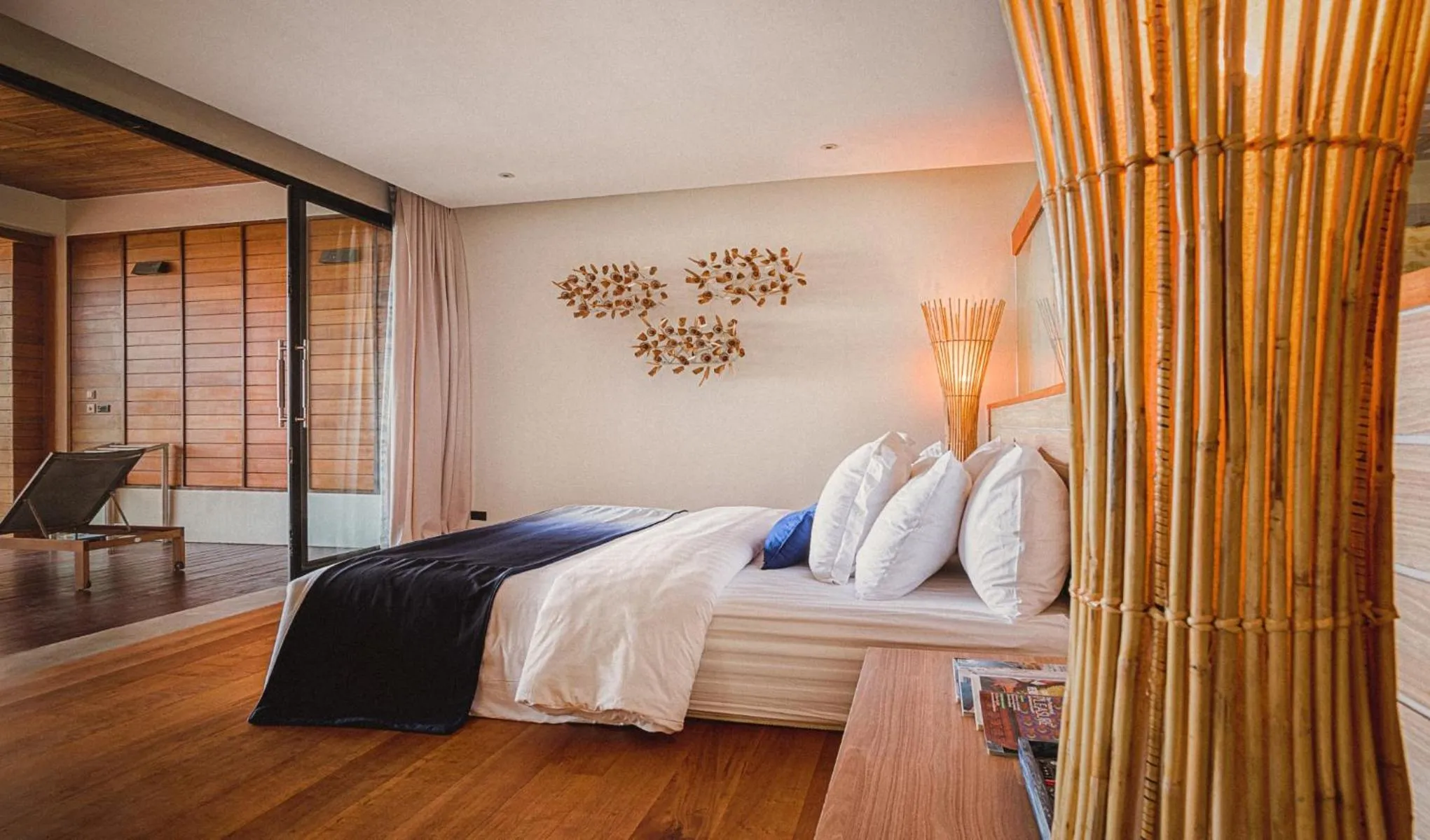 Bed in Sichon Cabana Beach Resort