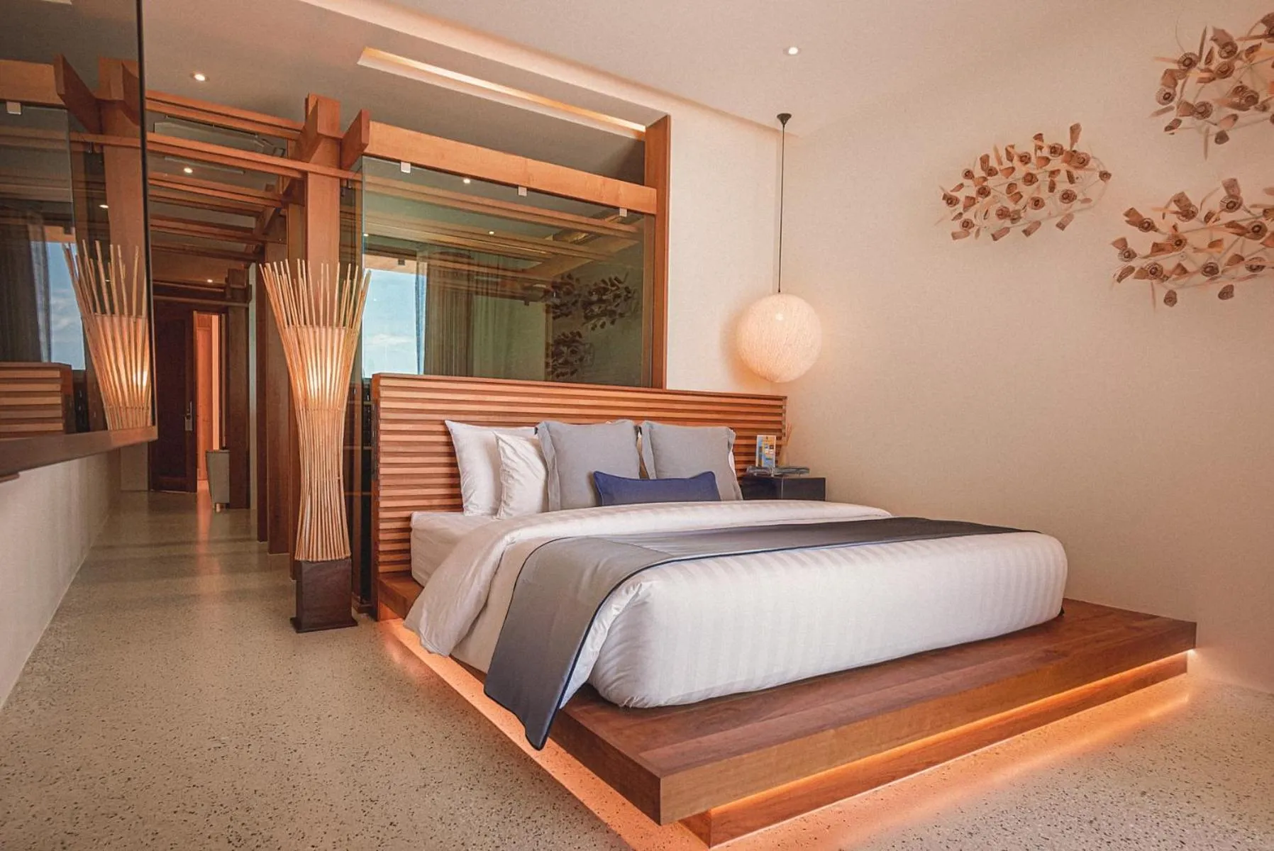 Bed in Sichon Cabana Beach Resort