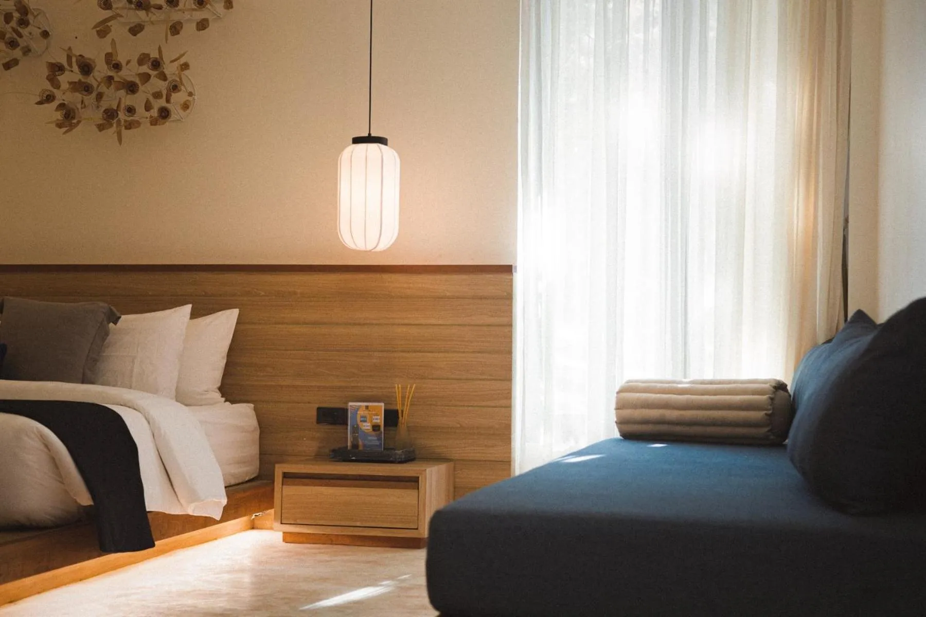 Bed in Sichon Cabana Beach Resort