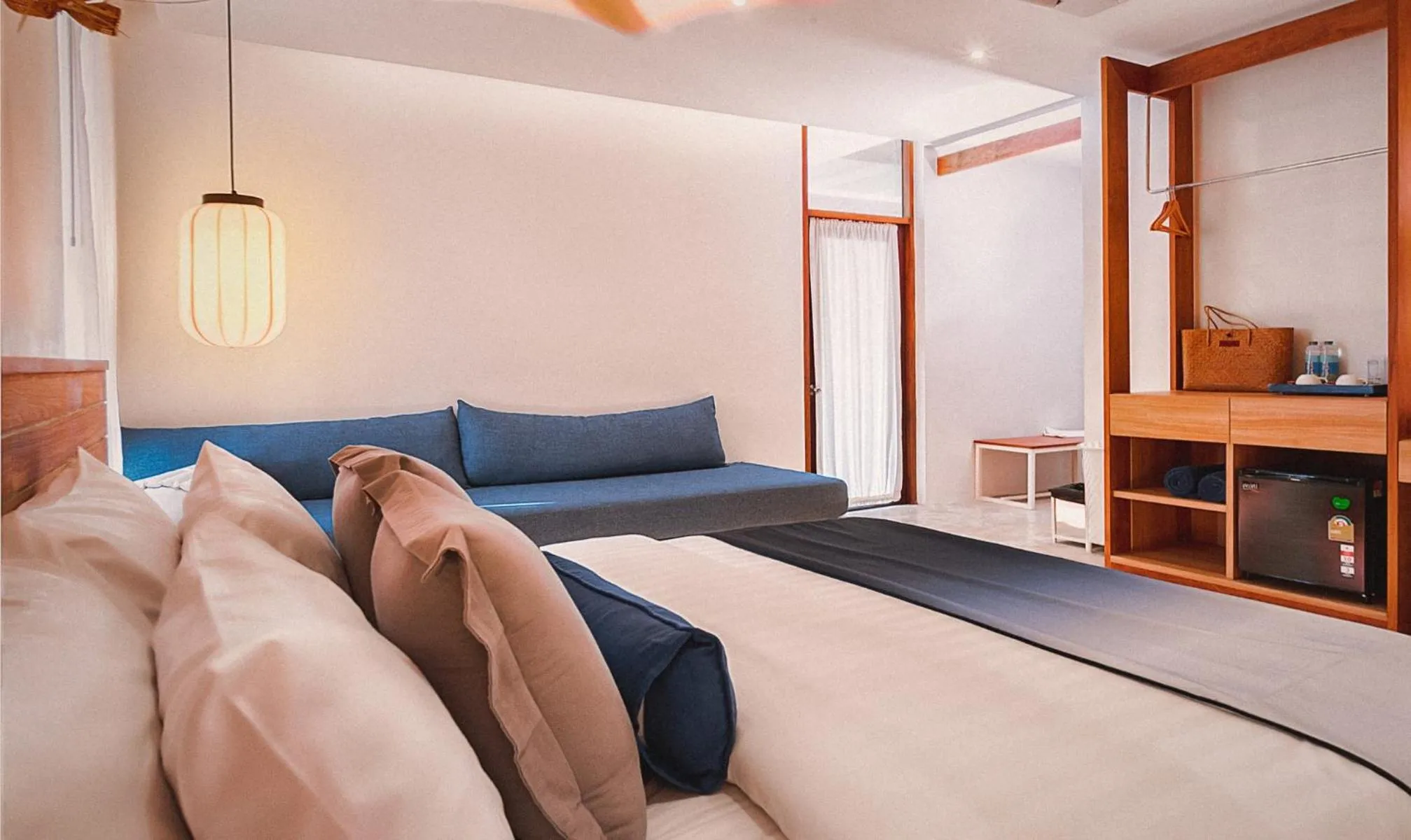 Bed in Sichon Cabana Beach Resort