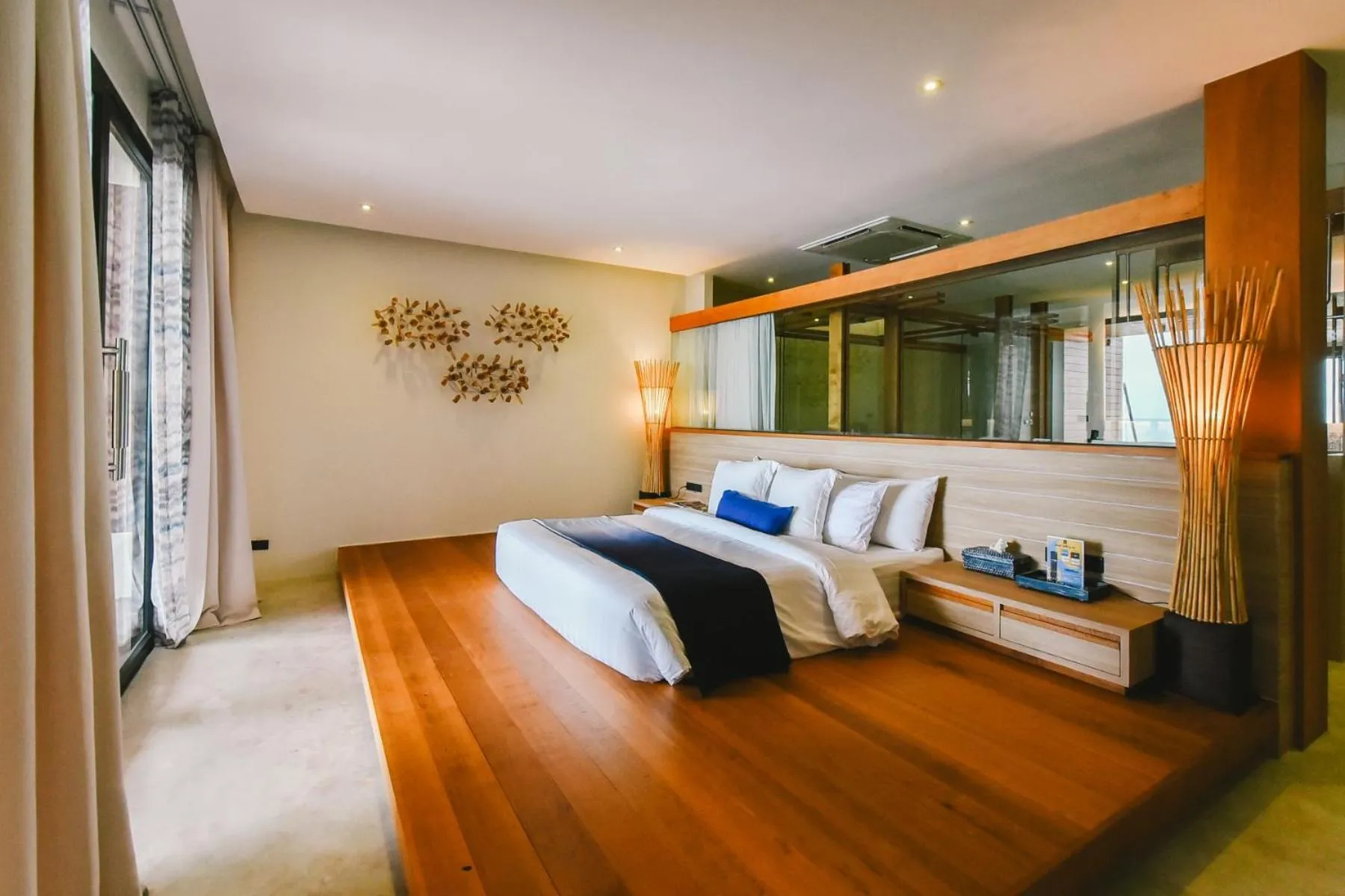 Bed in Sichon Cabana Beach Resort