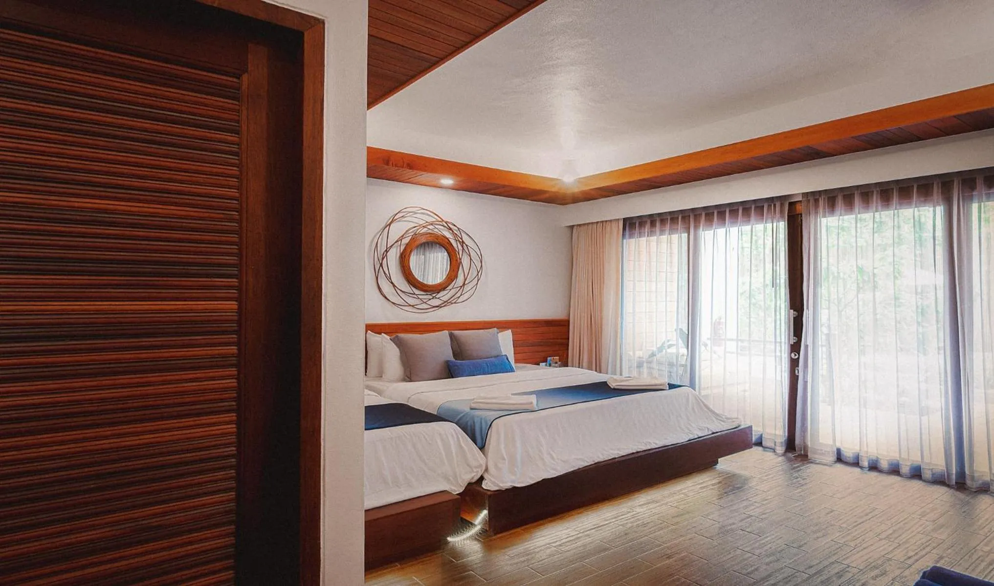 Bed in Sichon Cabana Beach Resort