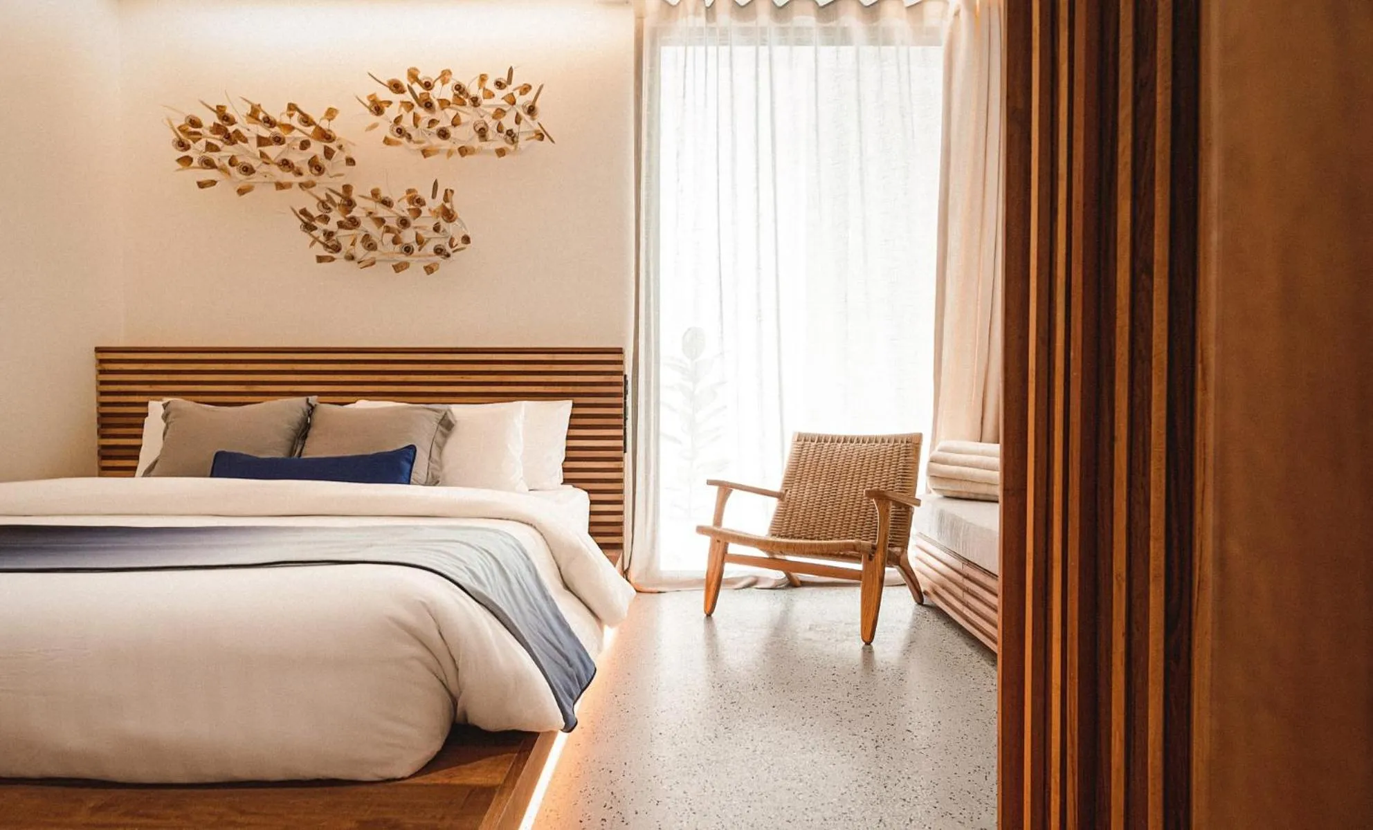 Bed in Sichon Cabana Beach Resort