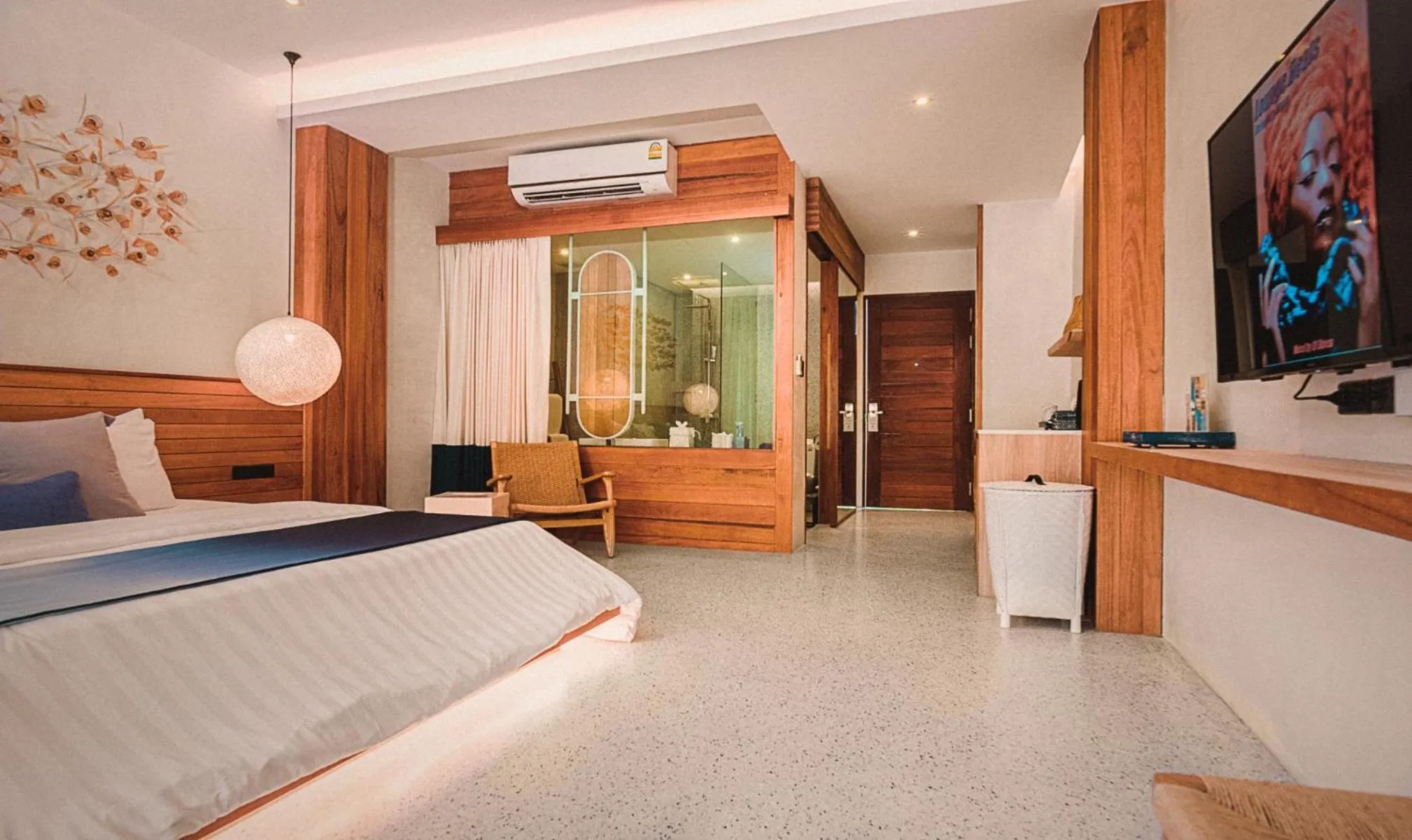 Bed in Sichon Cabana Beach Resort