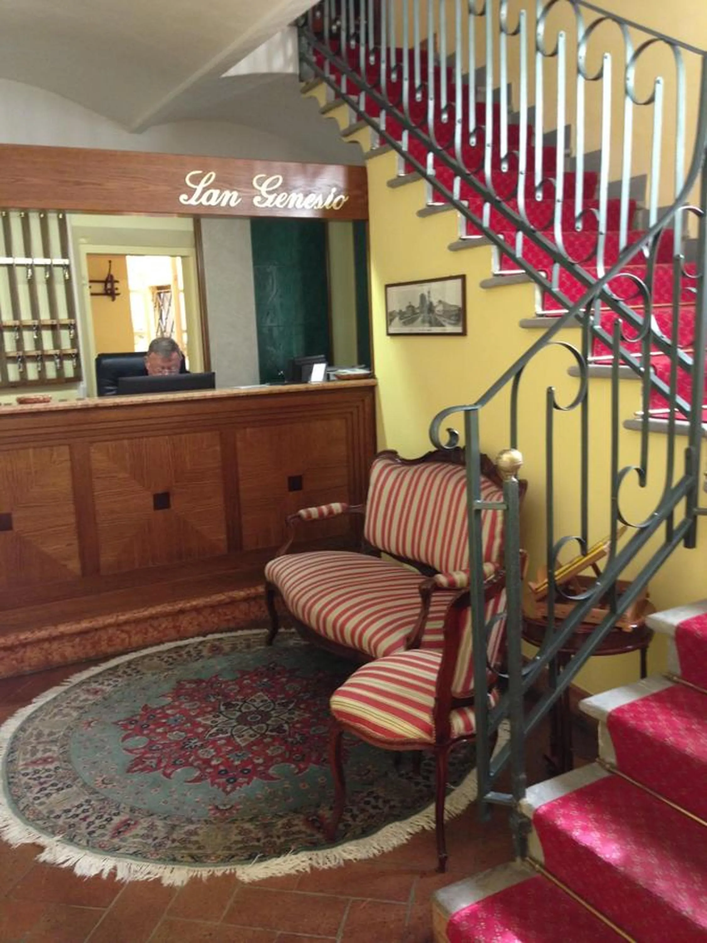 Lobby or reception in Hotel San Genesio
