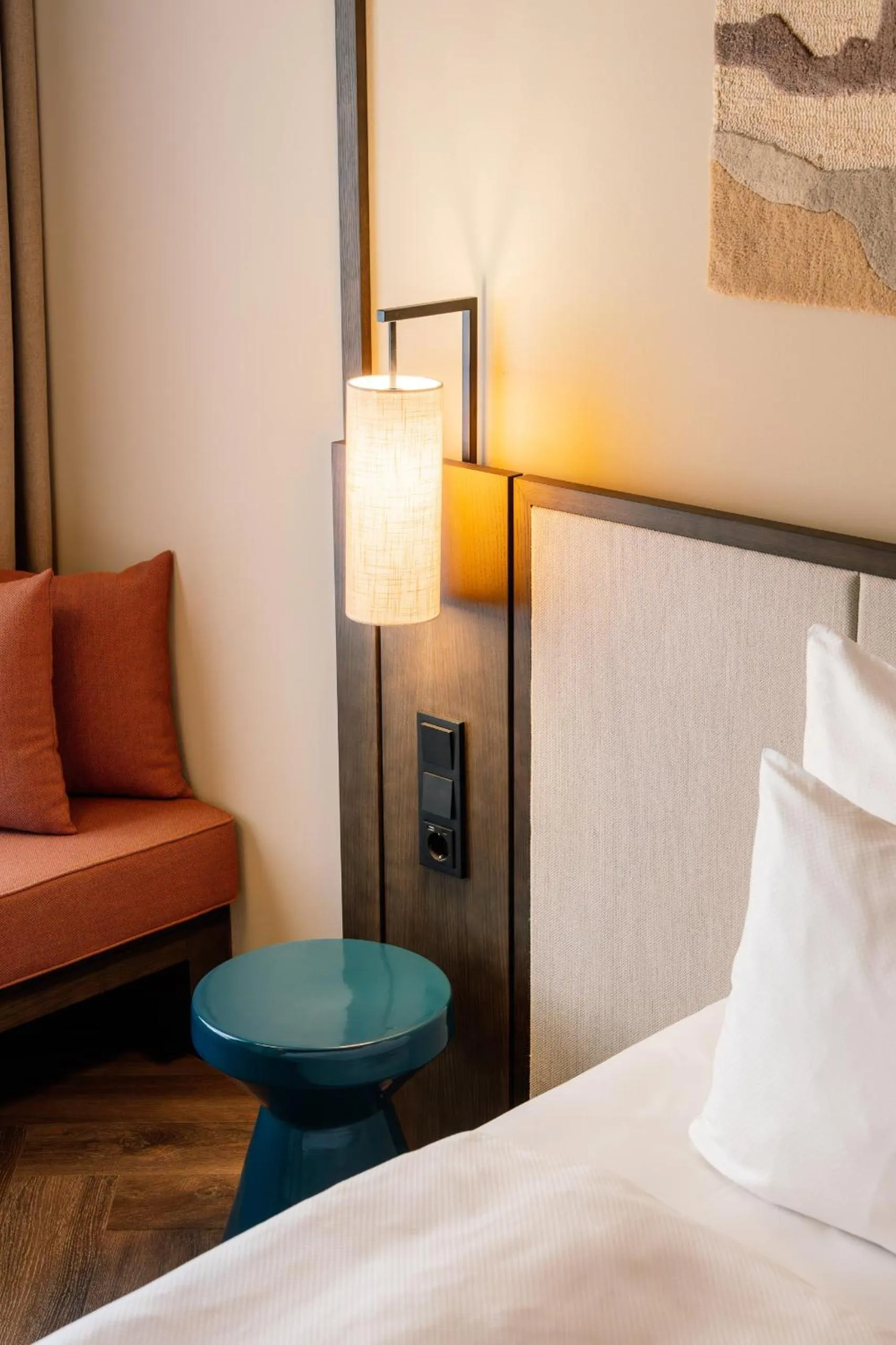 Decorative detail, Bed in Hotel Schani City