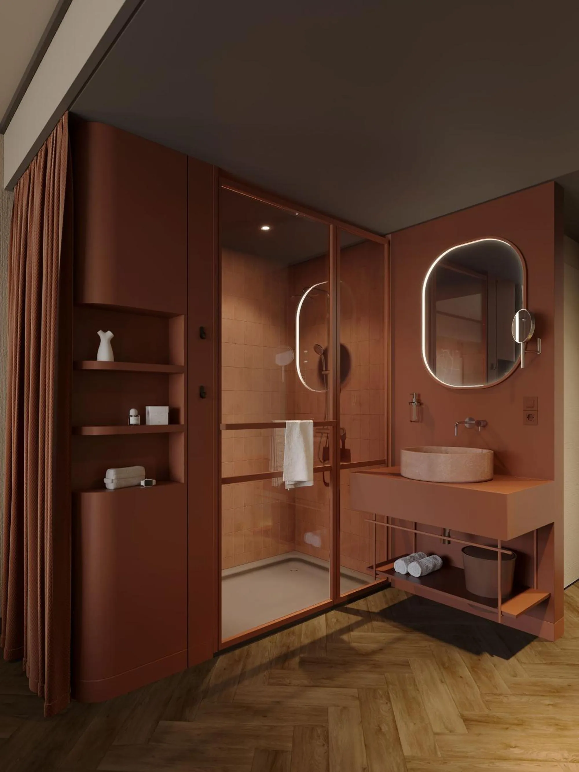 Shower in Hotel Schani City