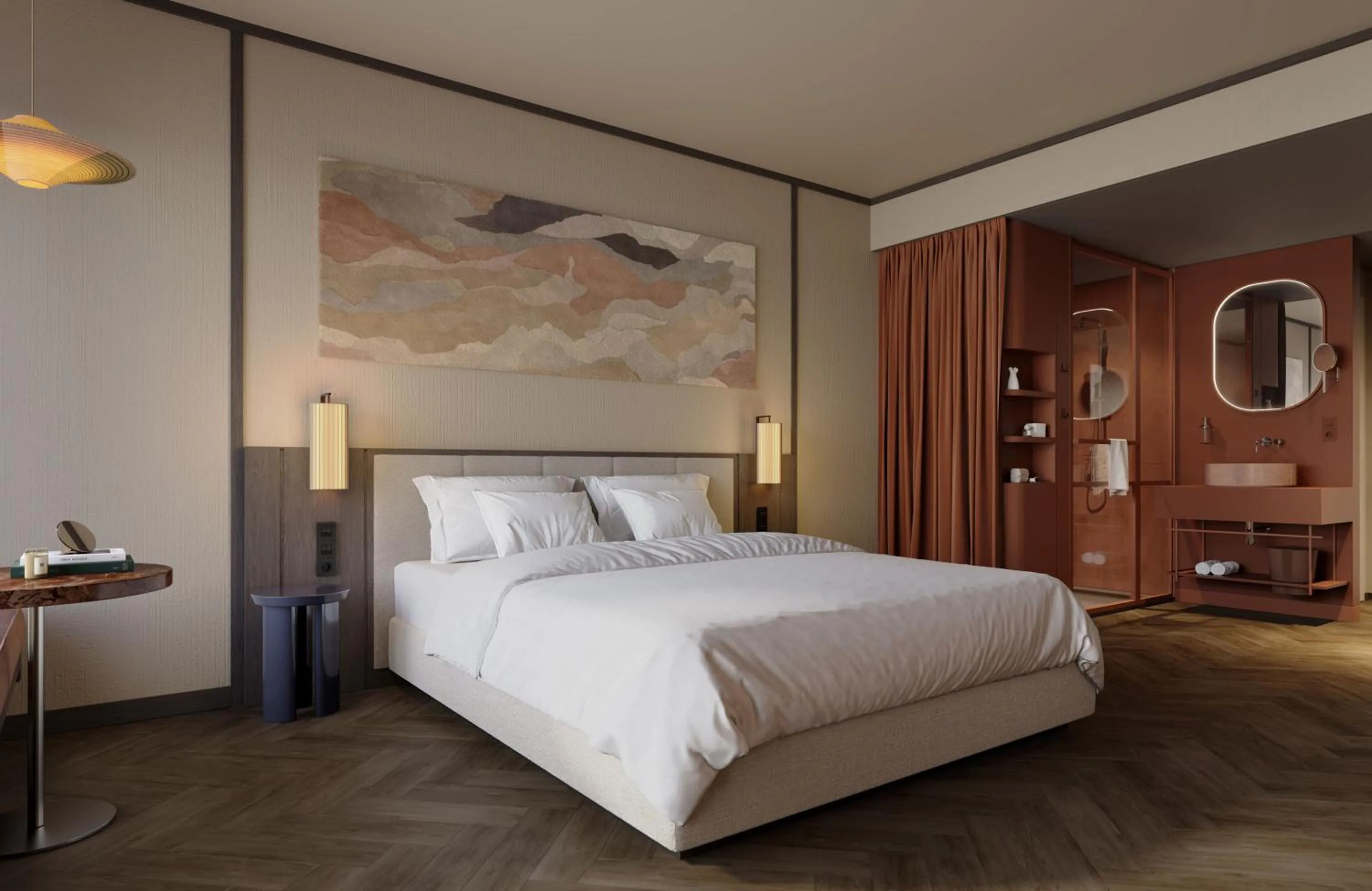 Bed in Hotel Schani City