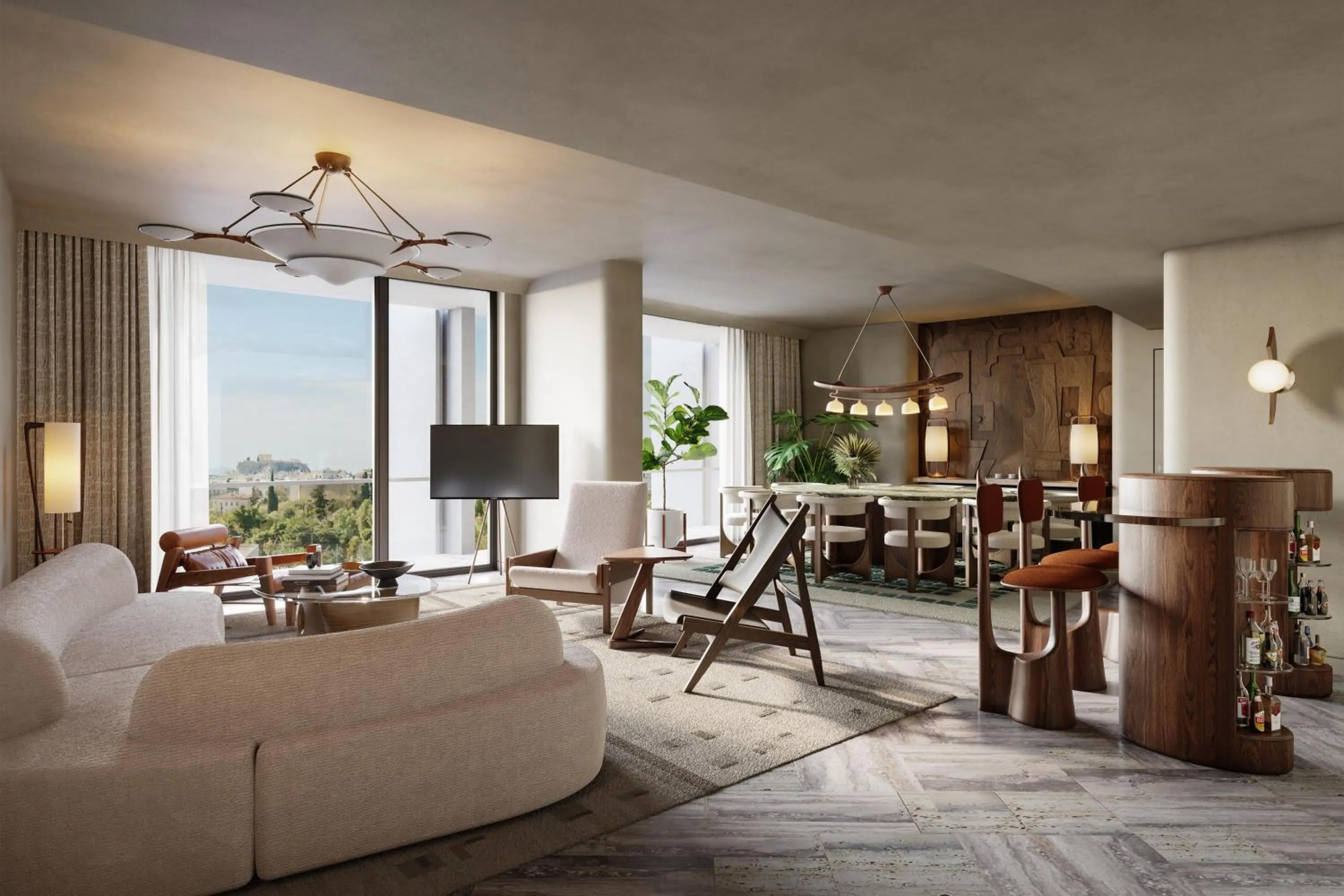 Living room in Conrad Athens The Ilisian