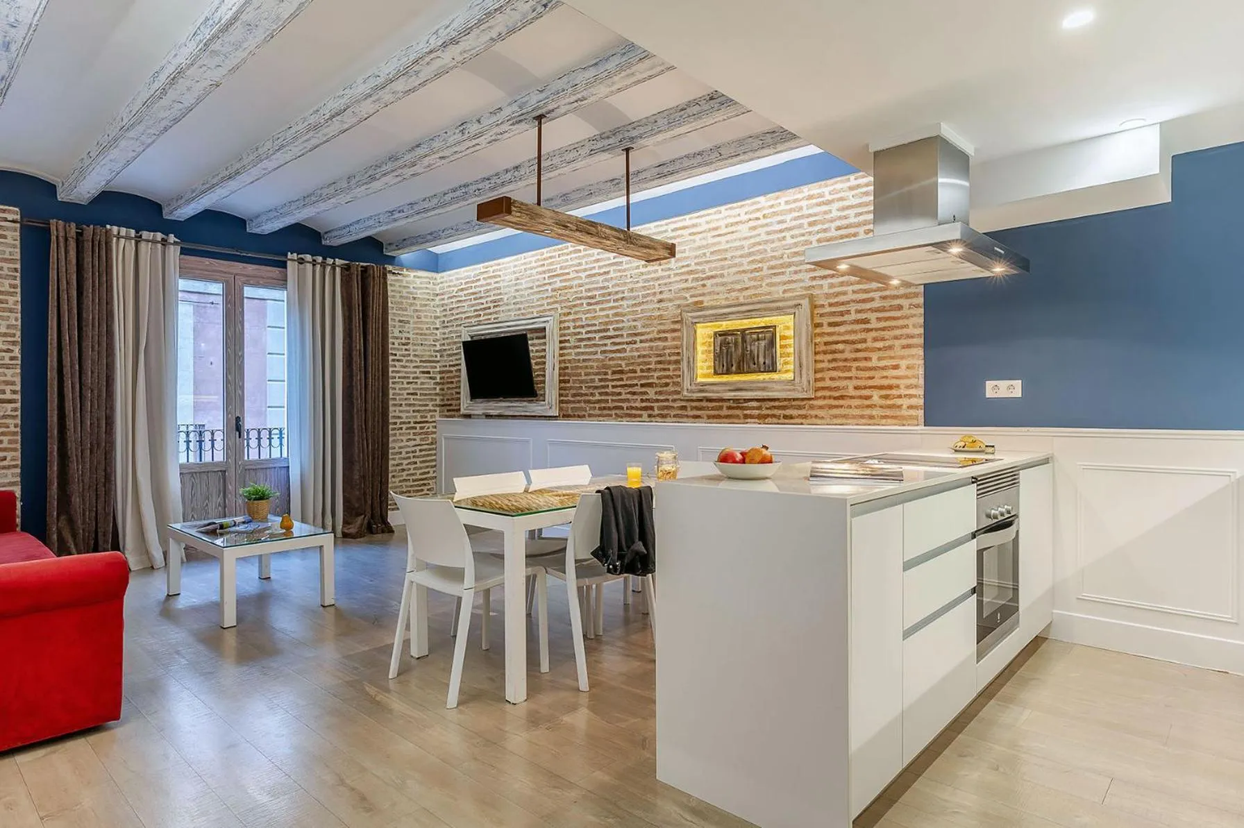 Kitchen or kitchenette in Enjoybcn Colon Apartments