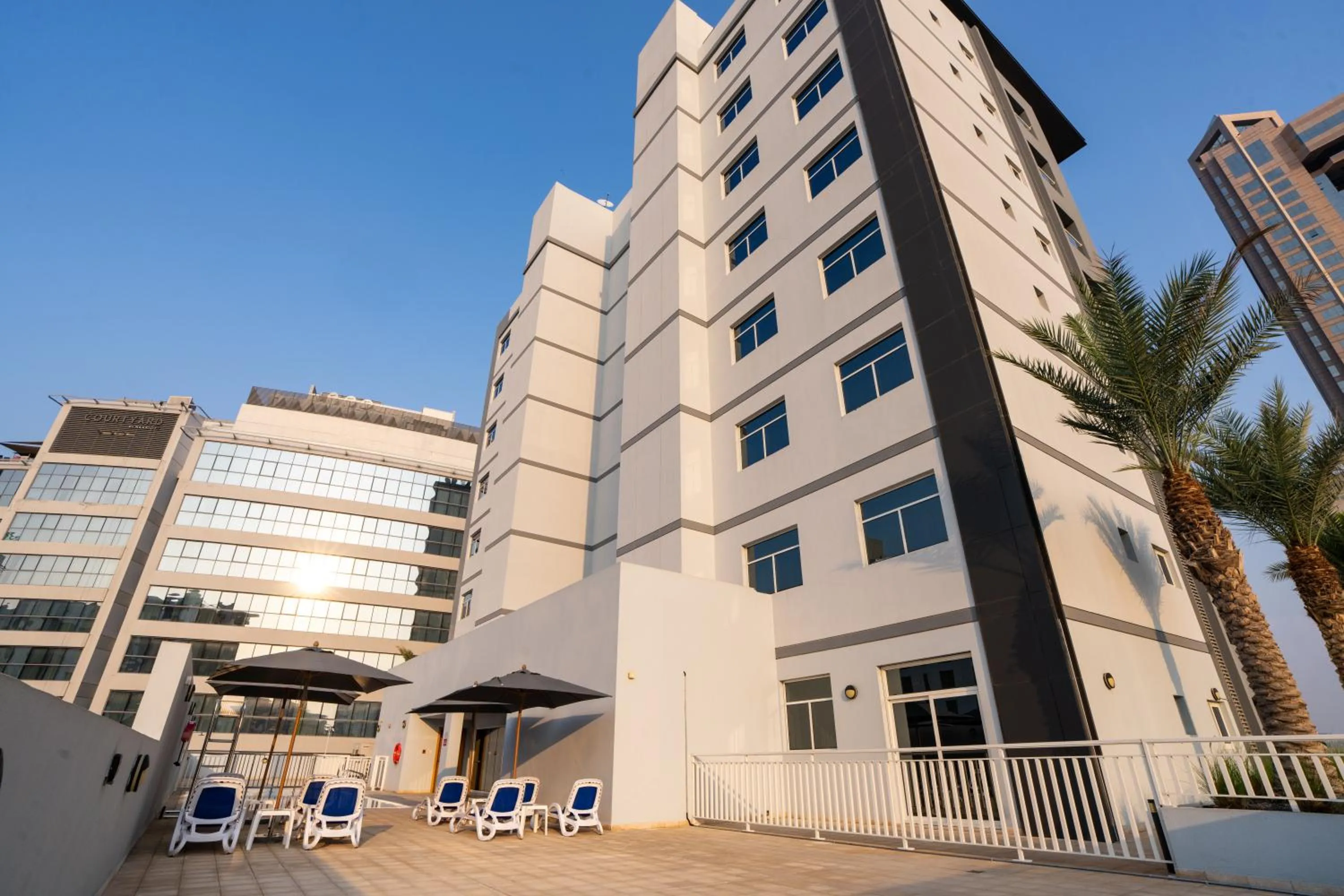 Property building in The Luxe Retreat Hotel Apartments