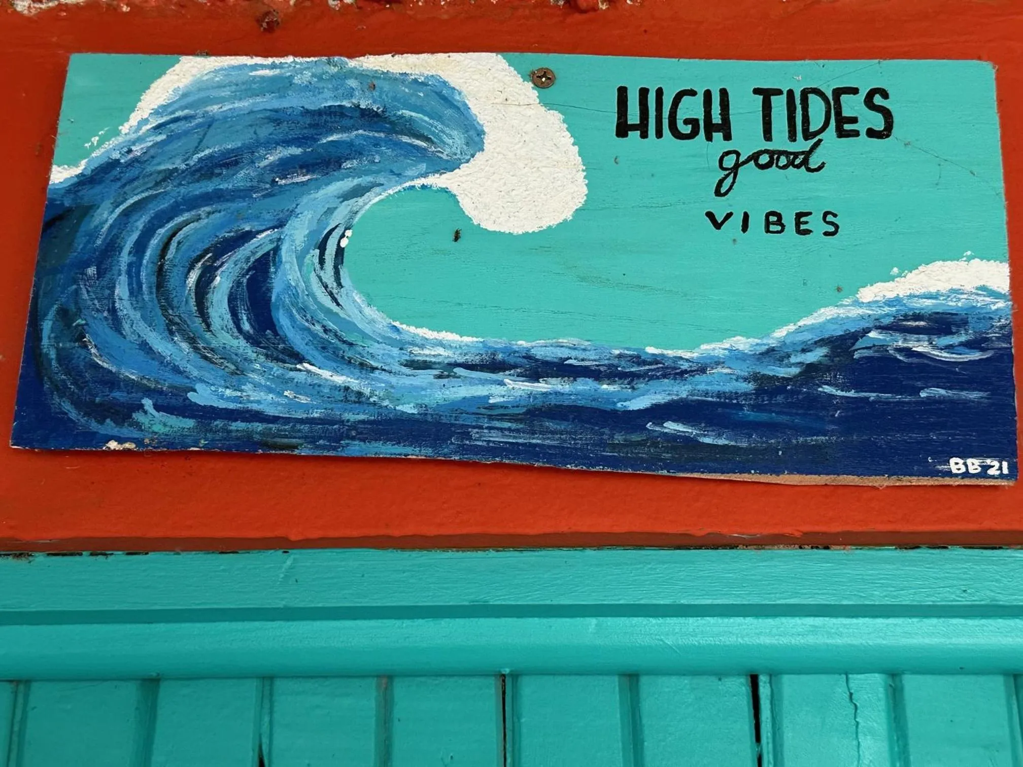 Text overlay in Blue Iguana