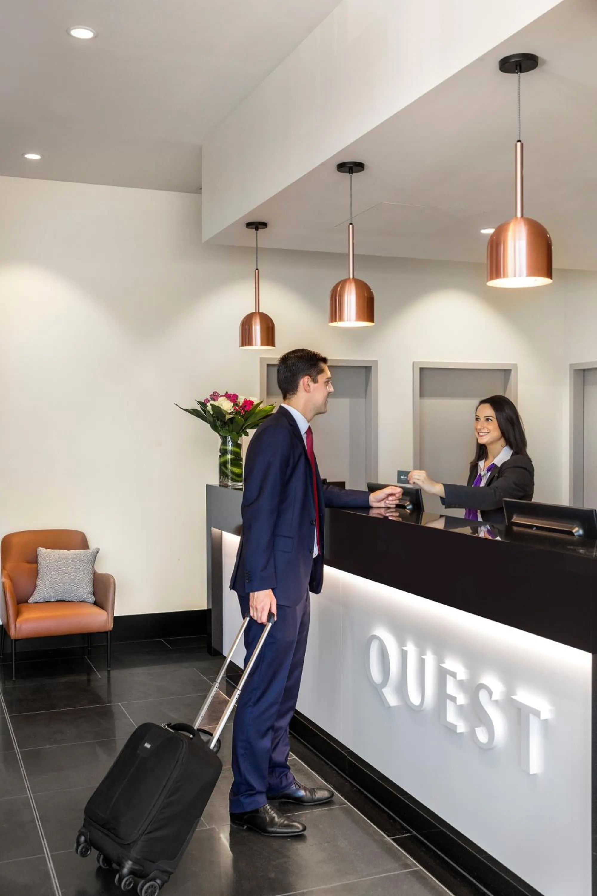 Lobby or reception in Quest Chatswood