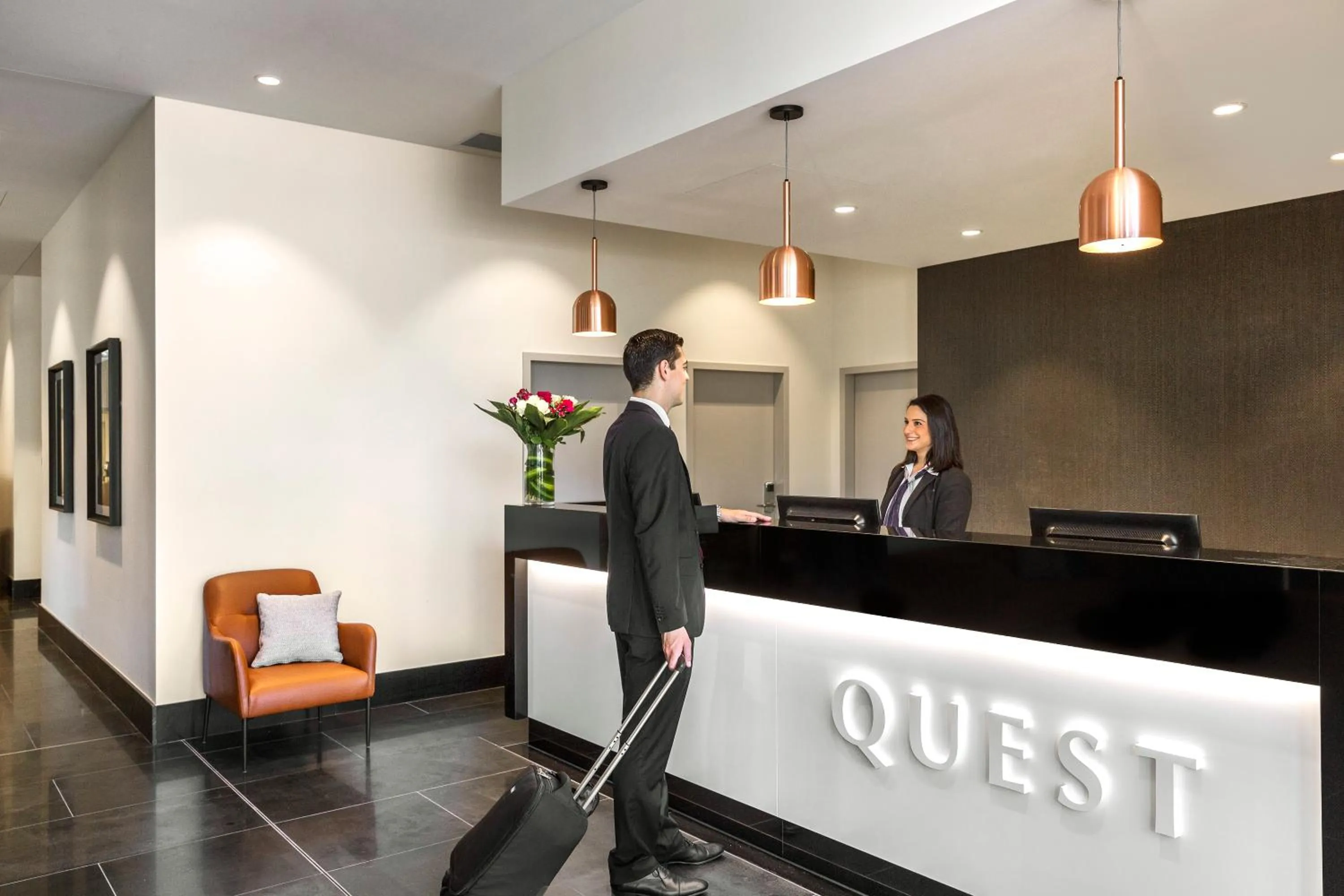 Lobby or reception in Quest Chatswood
