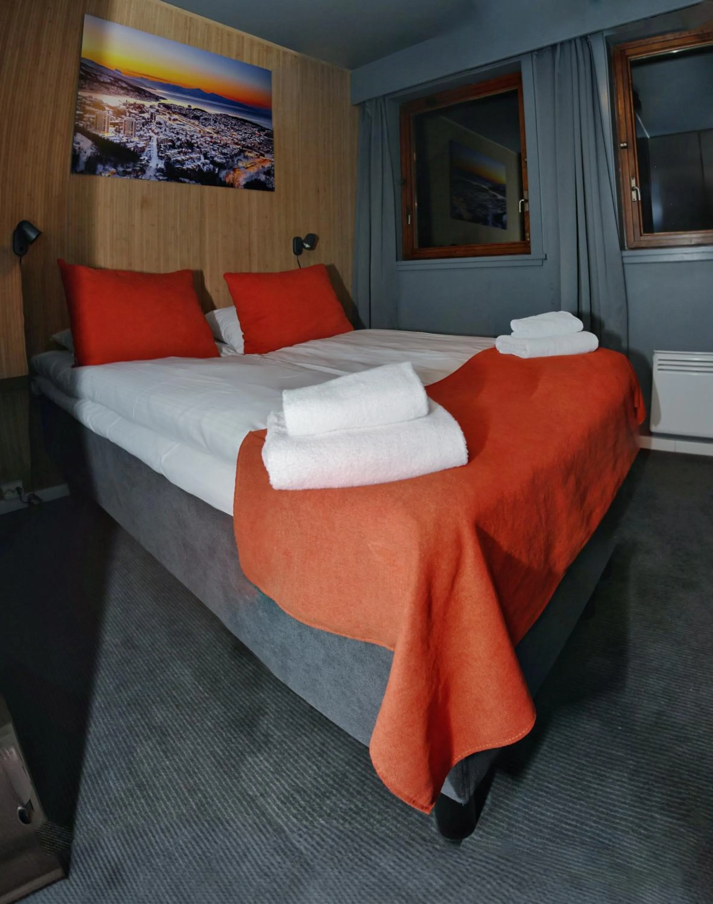 Bed in Narvik Hotel Wivel