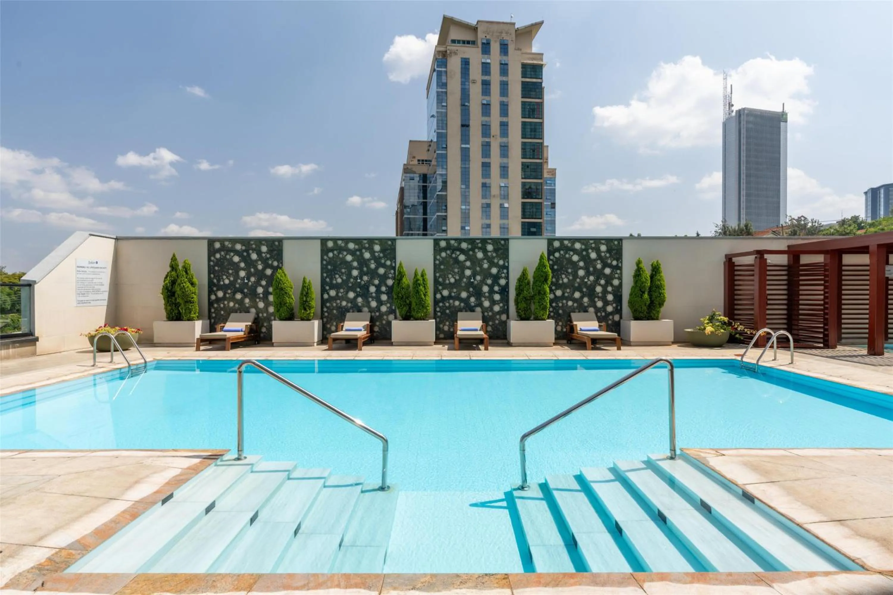 Pool view in Radisson Blu Hotel, Nairobi Upper Hill