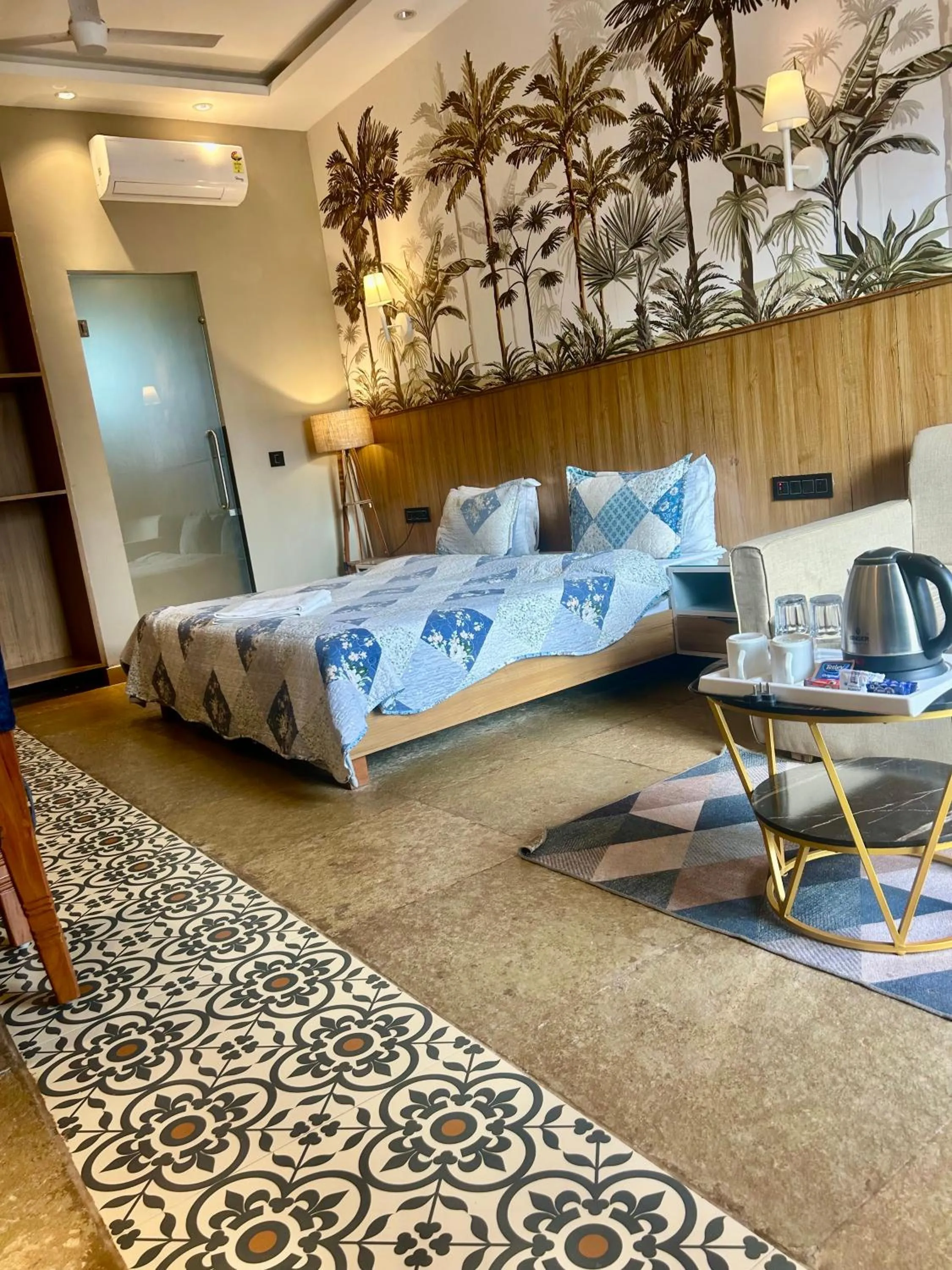 Seating area, Bed in Eutopia Beach Resort