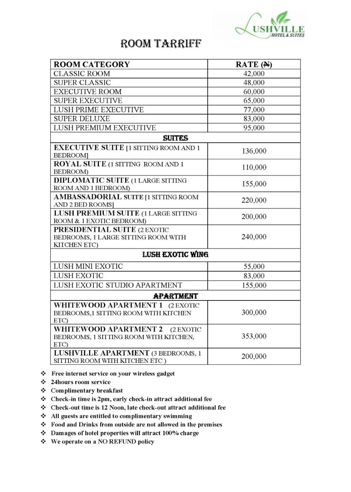 Lushville Hotels and Suites