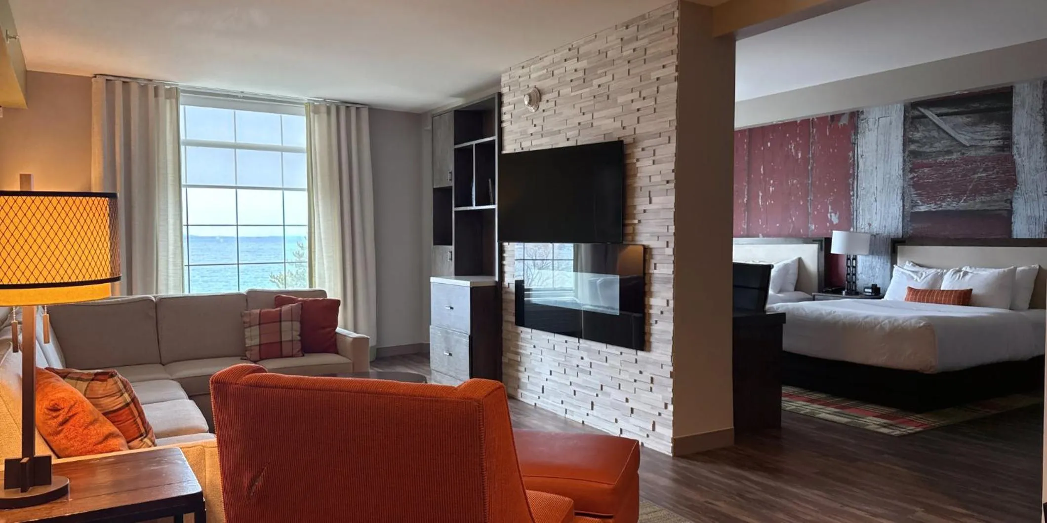 Photo of the whole room, Bed in Hotel Indigo Traverse City by IHG