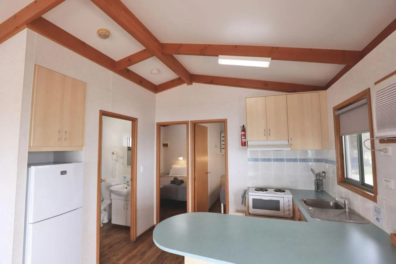 kitchen in Sea Vu Caravan Park