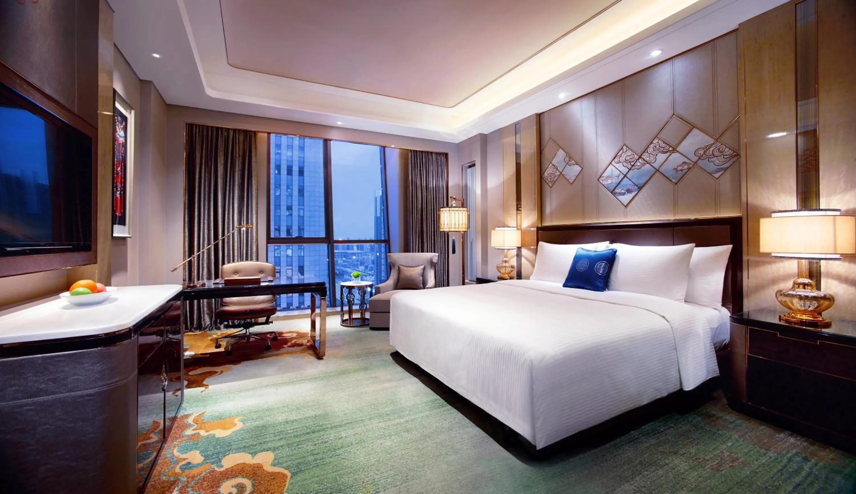 Bedroom, Bed in Wanda Vista Hohhot