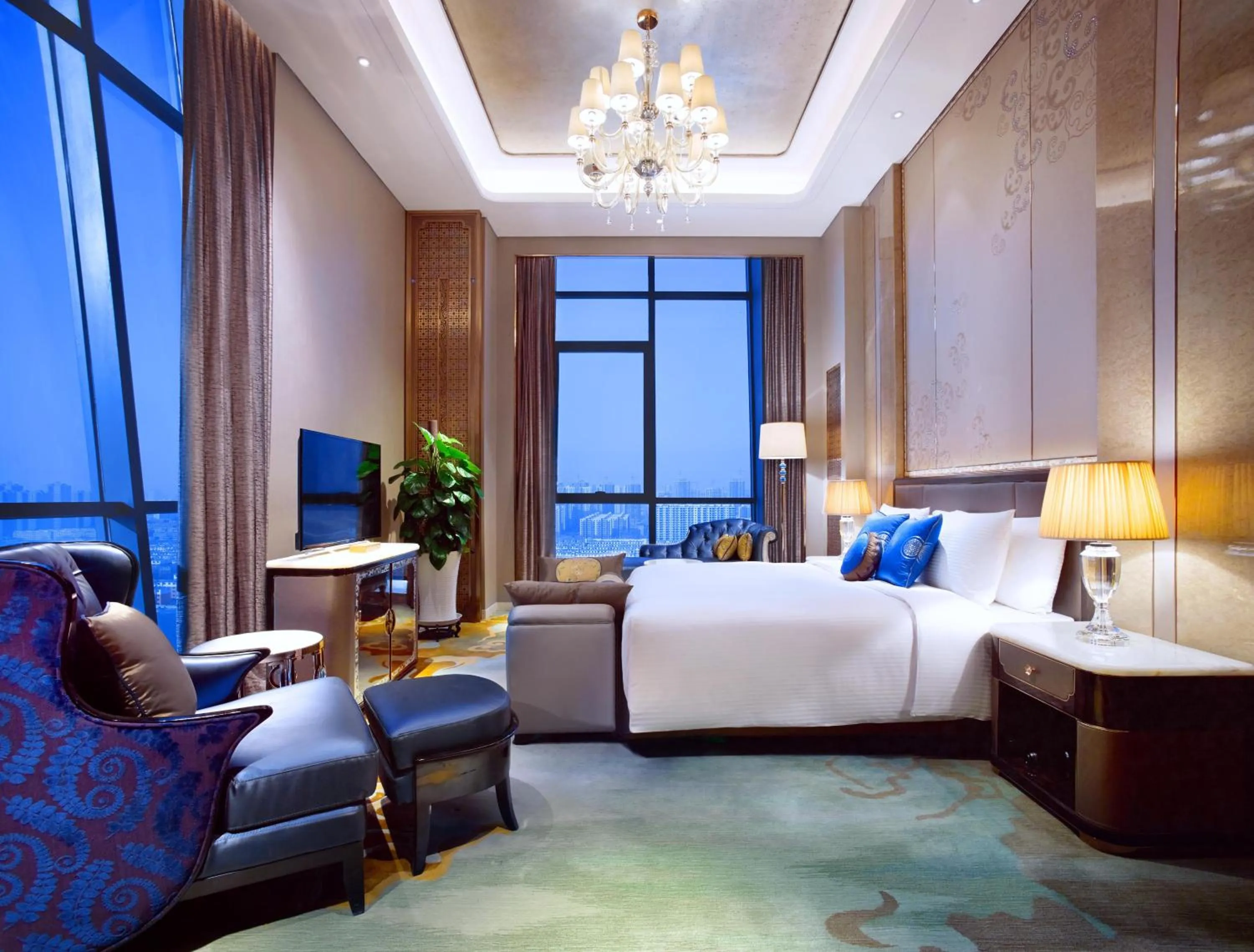 Bedroom, Bed in Wanda Vista Hohhot