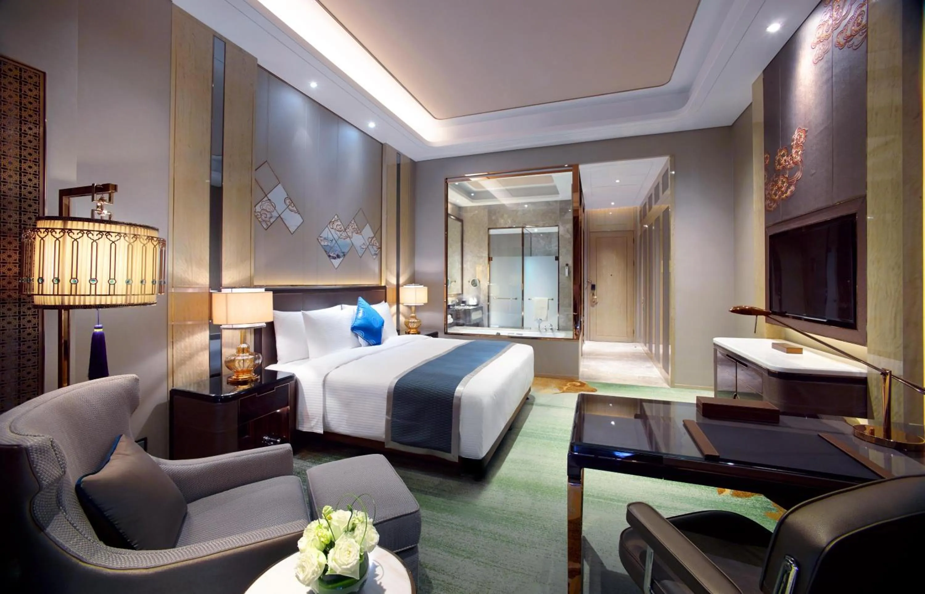 Bedroom, Bed in Wanda Vista Hohhot