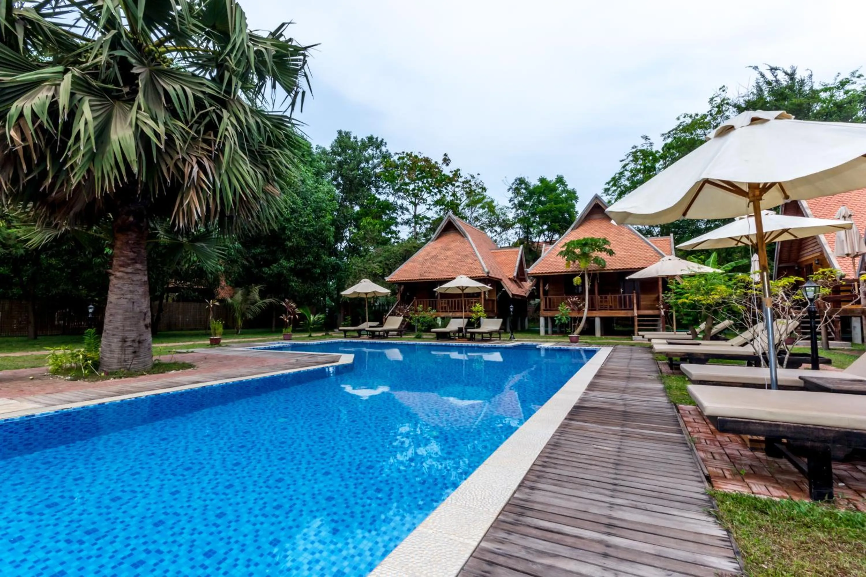 Pool view in Angkor Heart Bungalow
