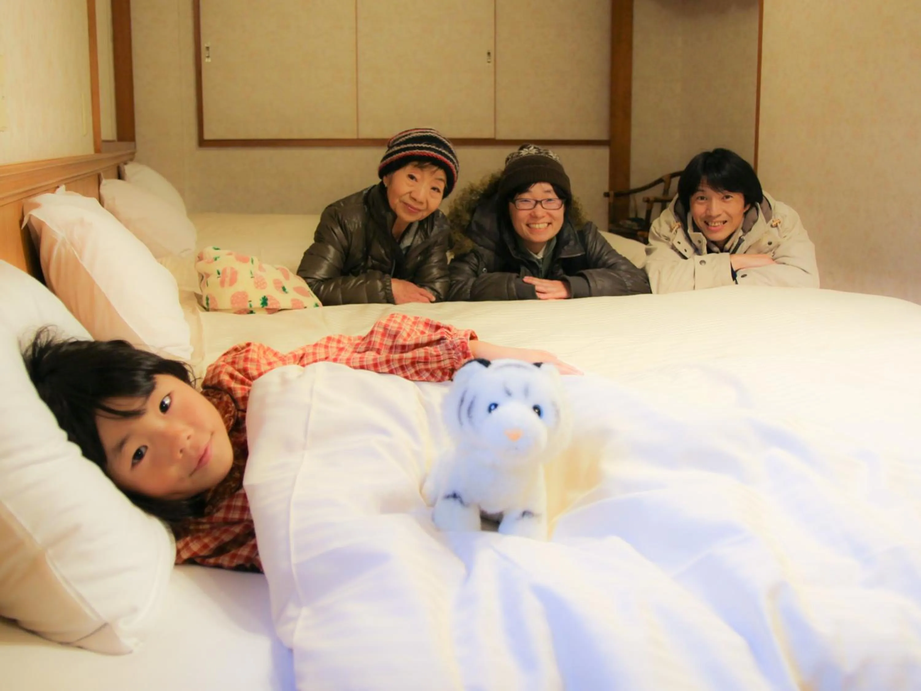 People, Bed in Hakuba Märchen House