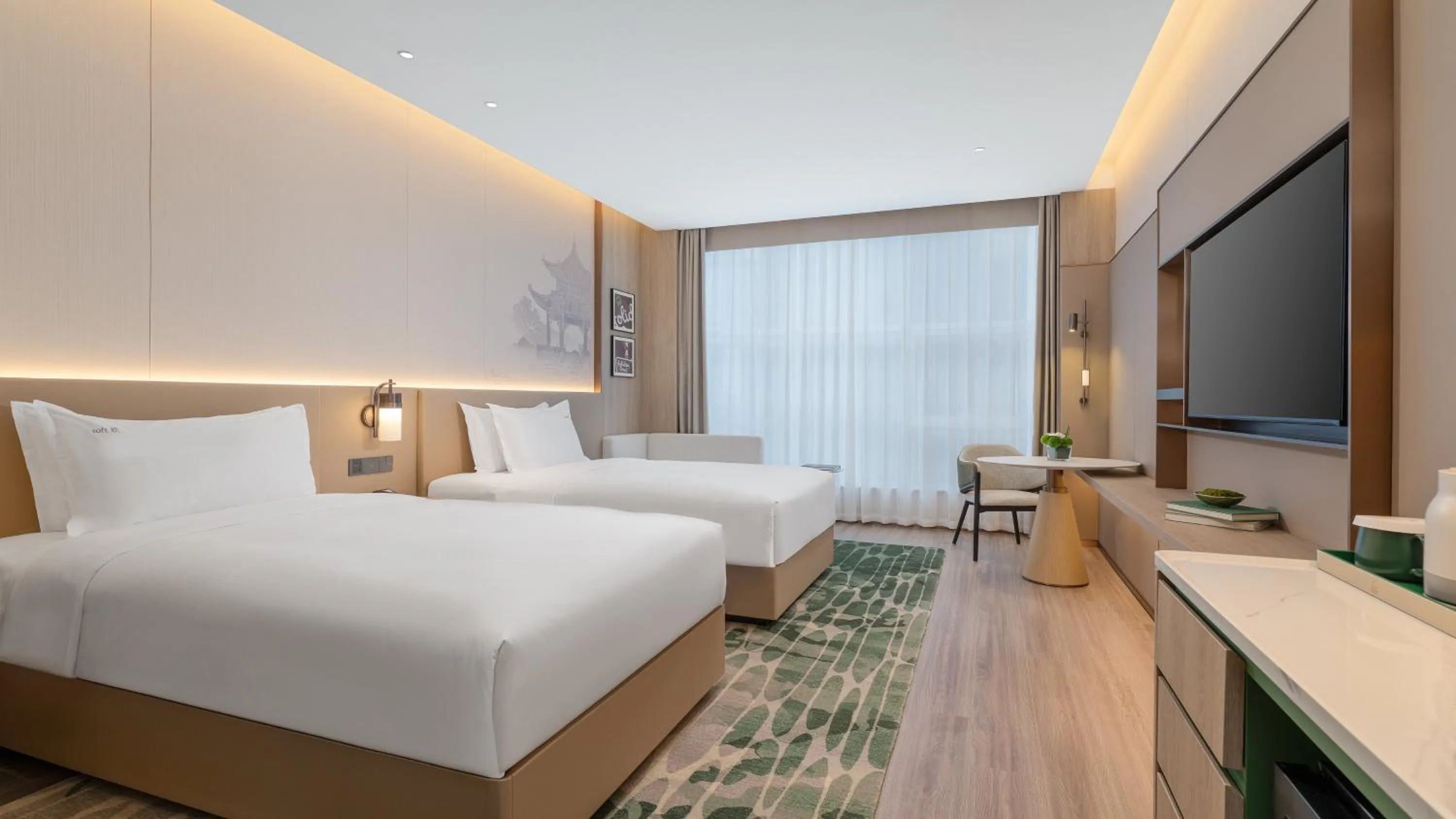 Photo of the whole room, Bed in Holiday Inn Jinan Thousand Buddha Mountain by IHG