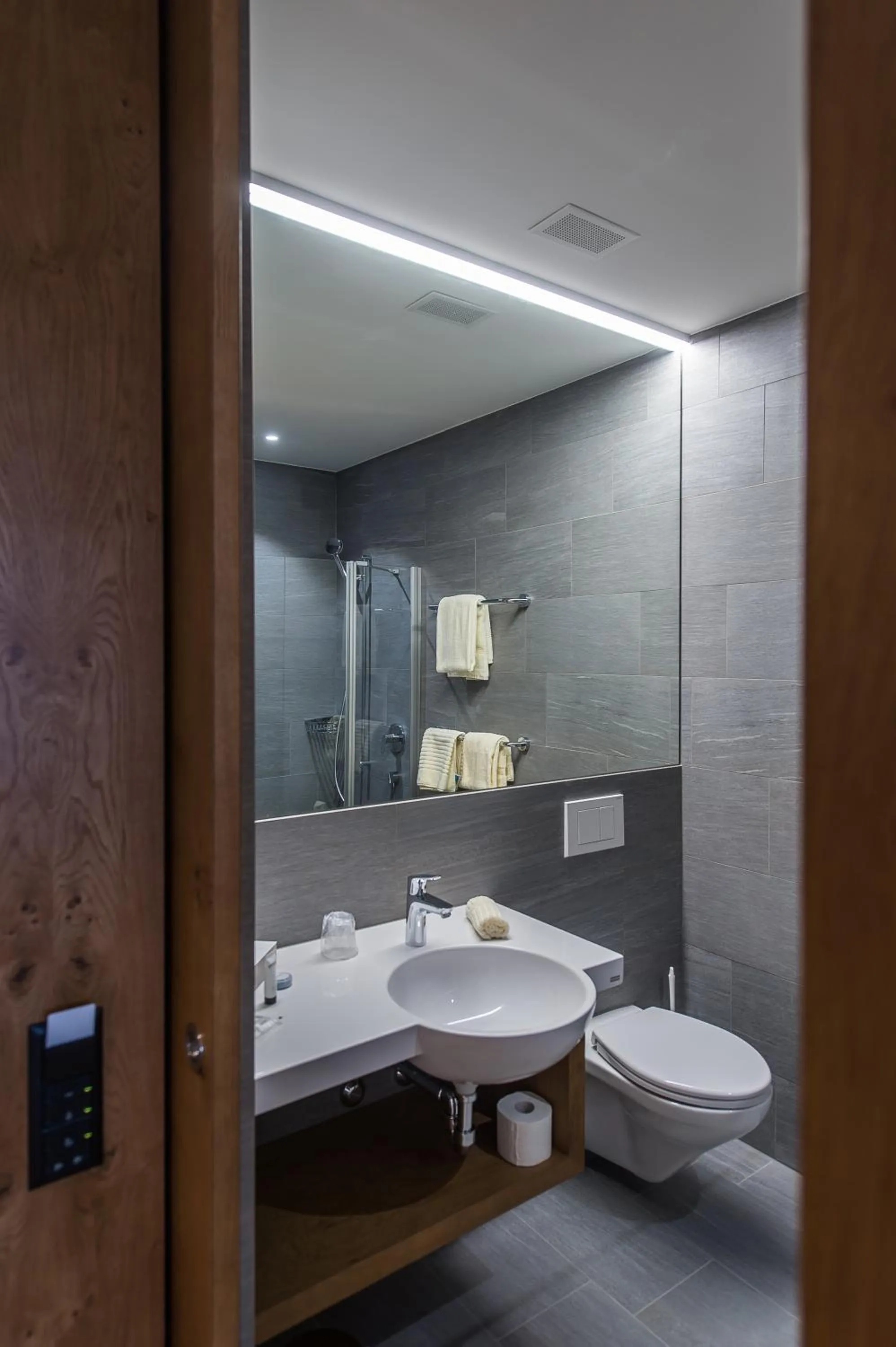 Bathroom in Hotel one66 (free parking garage)