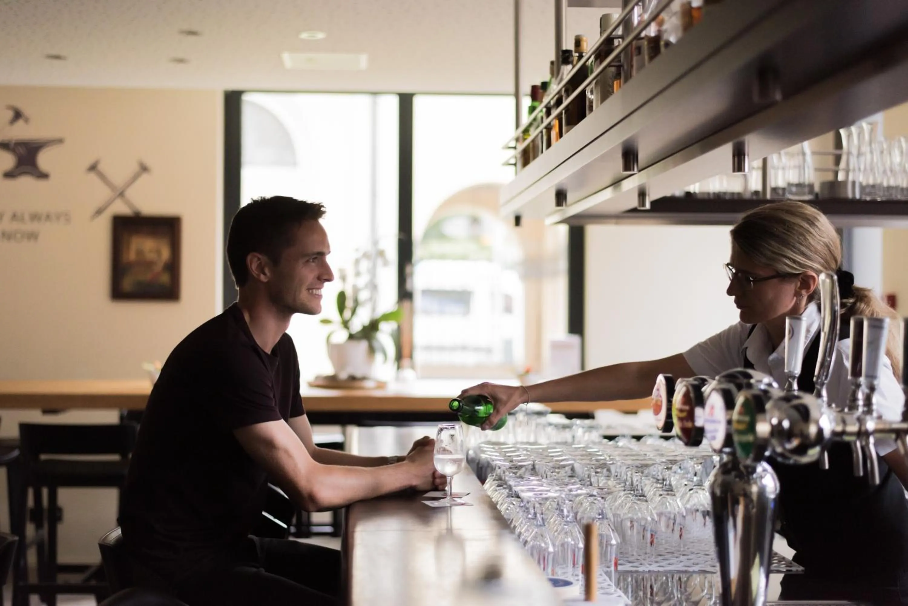 Staff in Hotel one66 (free parking garage)