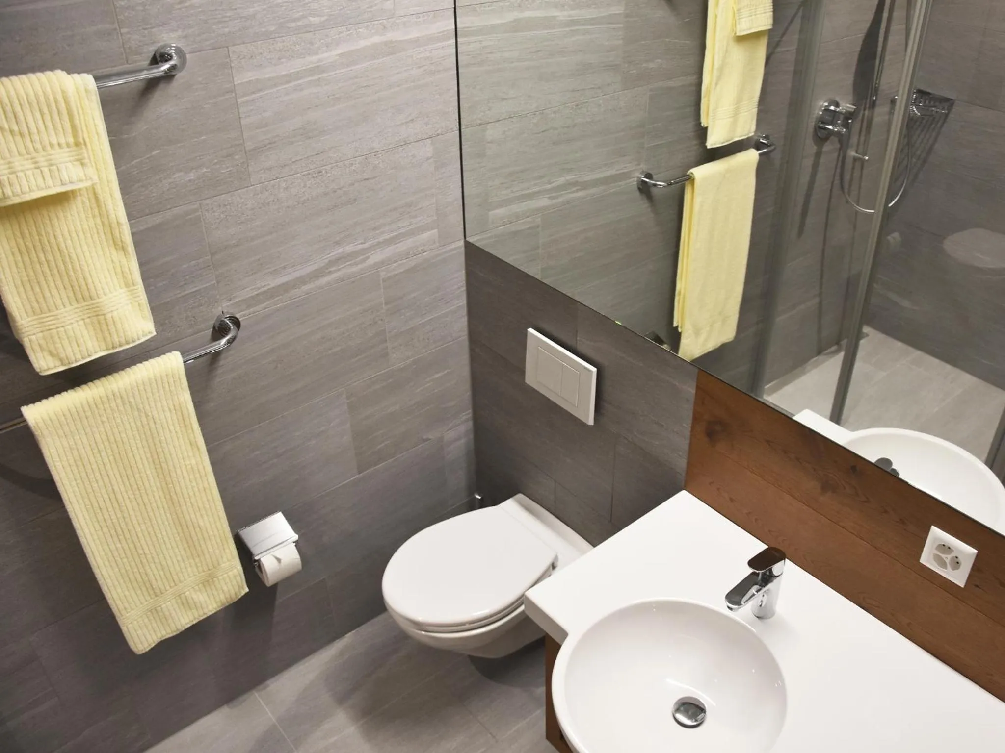 Bathroom in Hotel one66 (free parking garage)