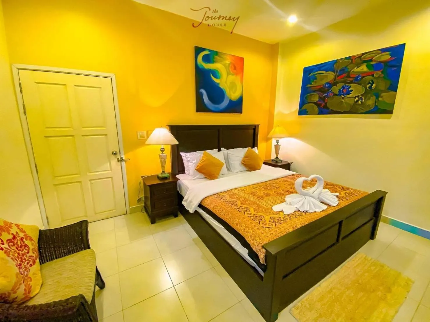 Bed in The Journey House Lifestyle Boutique Hotel