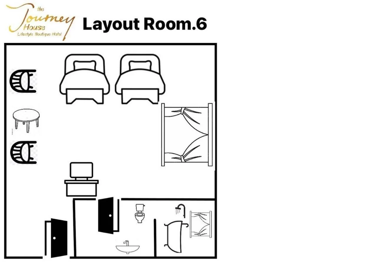 Floor plan in The Journey House Lifestyle Boutique Hotel