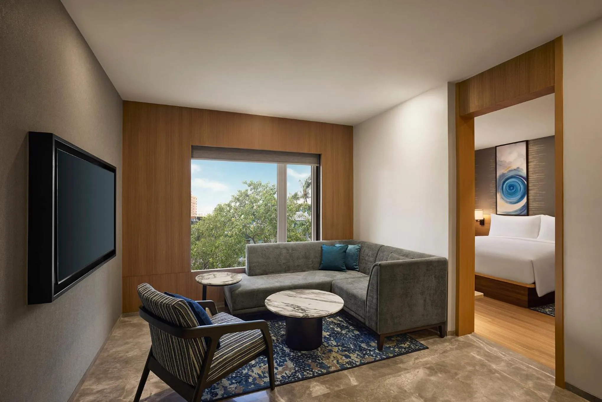Living room, Bed in Fairfield by Marriott Mumbai Andheri West