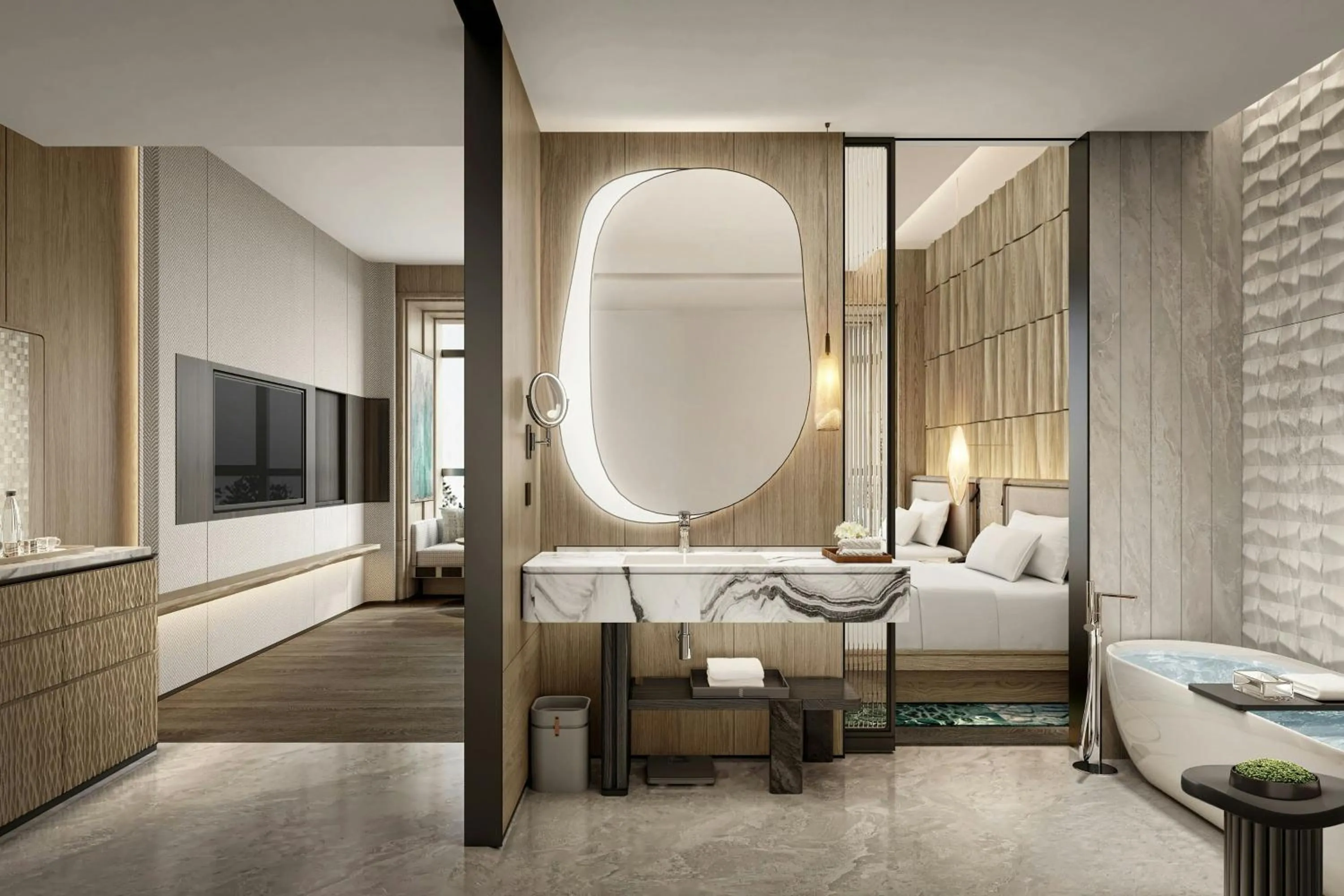 Photo of the whole room, Bed in The Westin Yichang