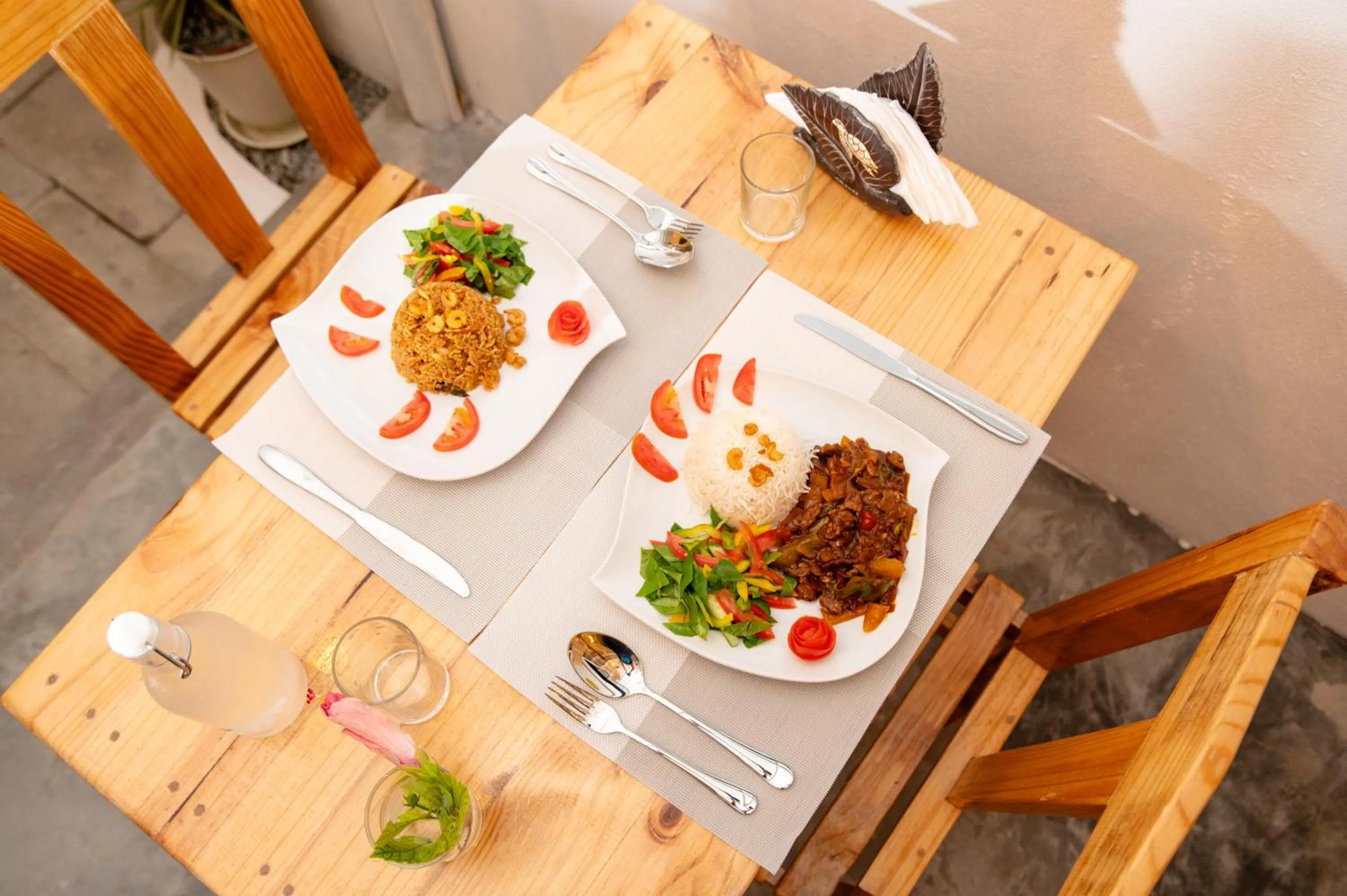 Food close-up in Biosphere Inn