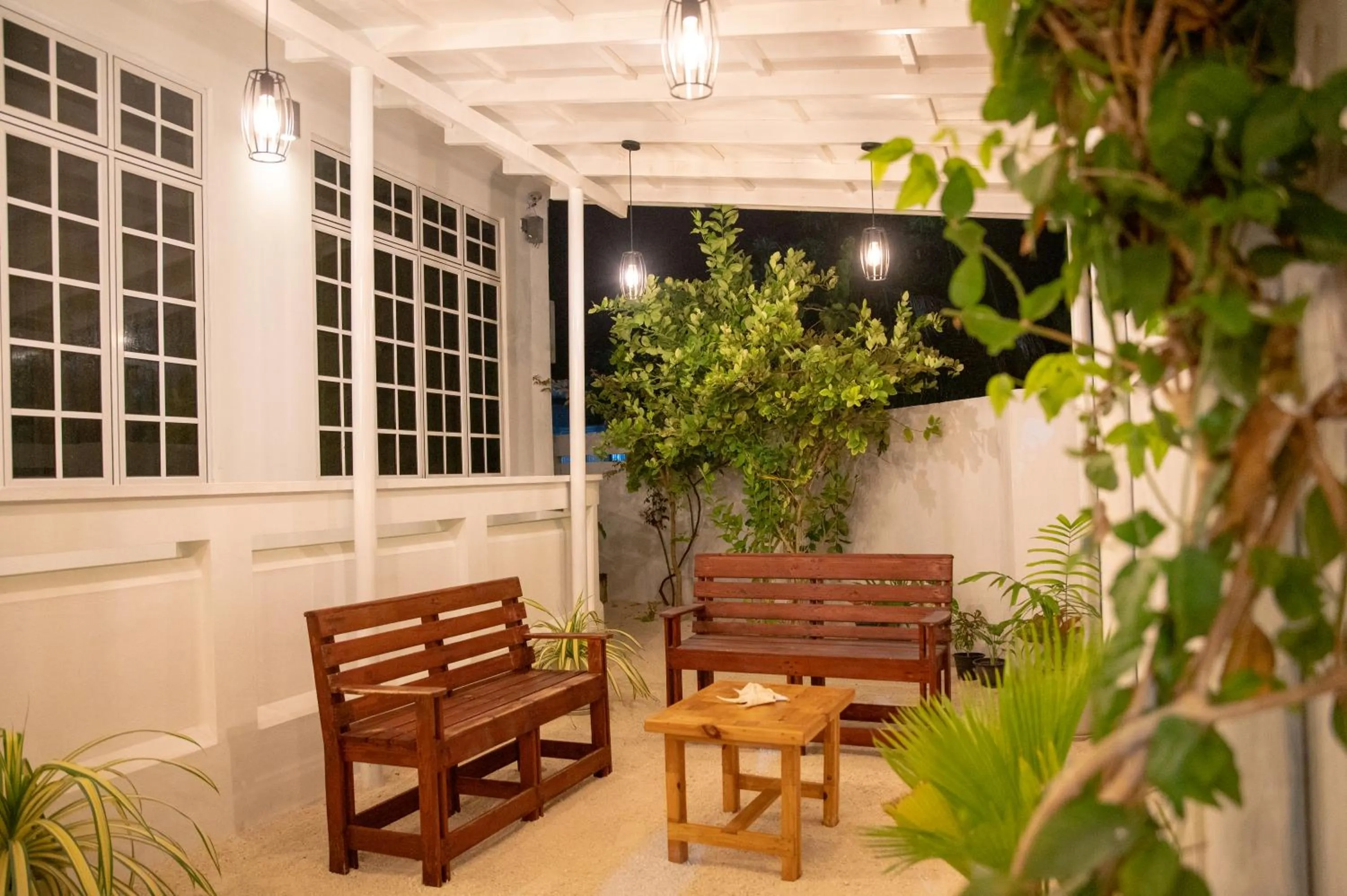 Seating area in Biosphere Inn