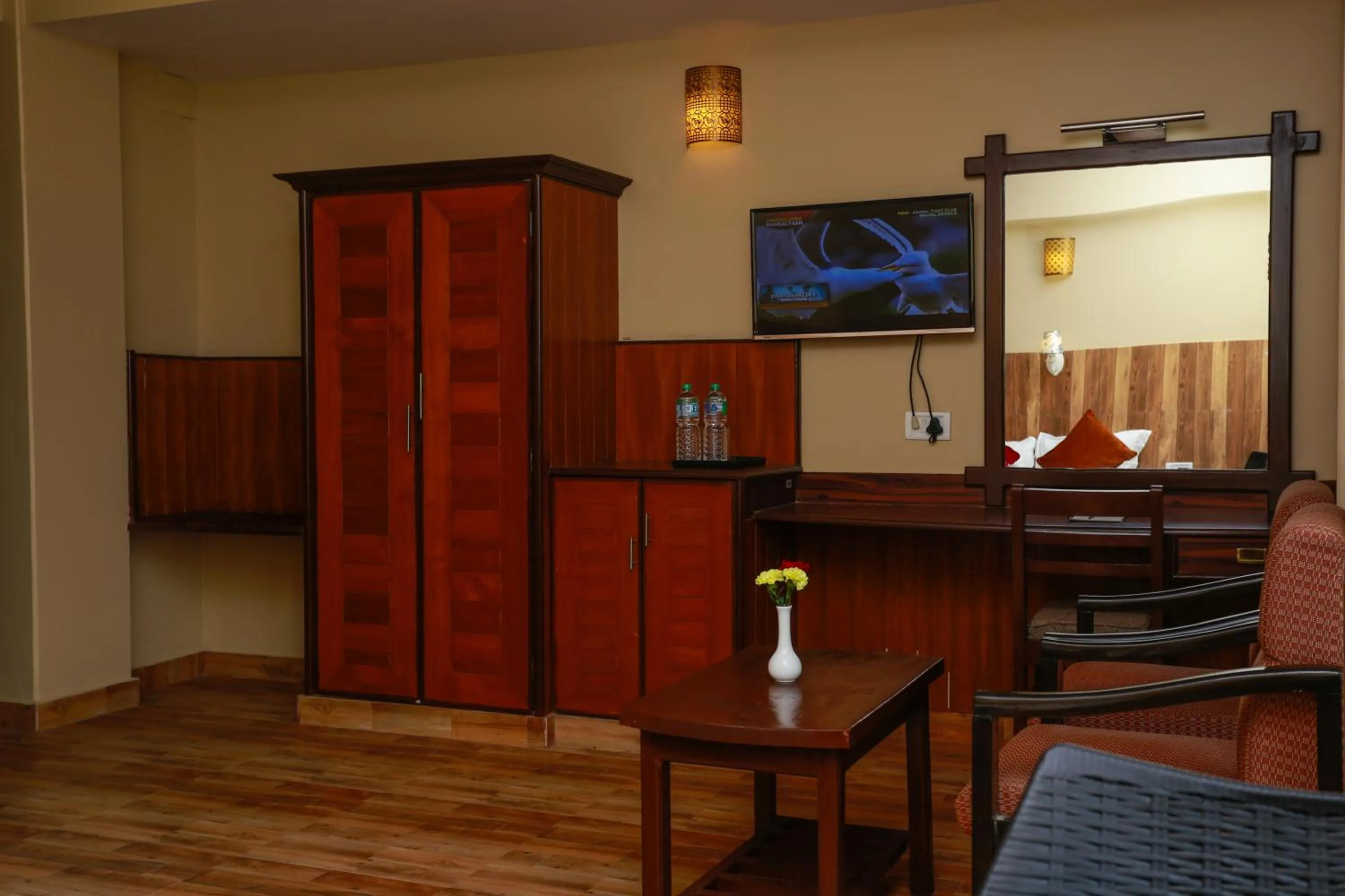 Seating area in Pokhara Choice Inn