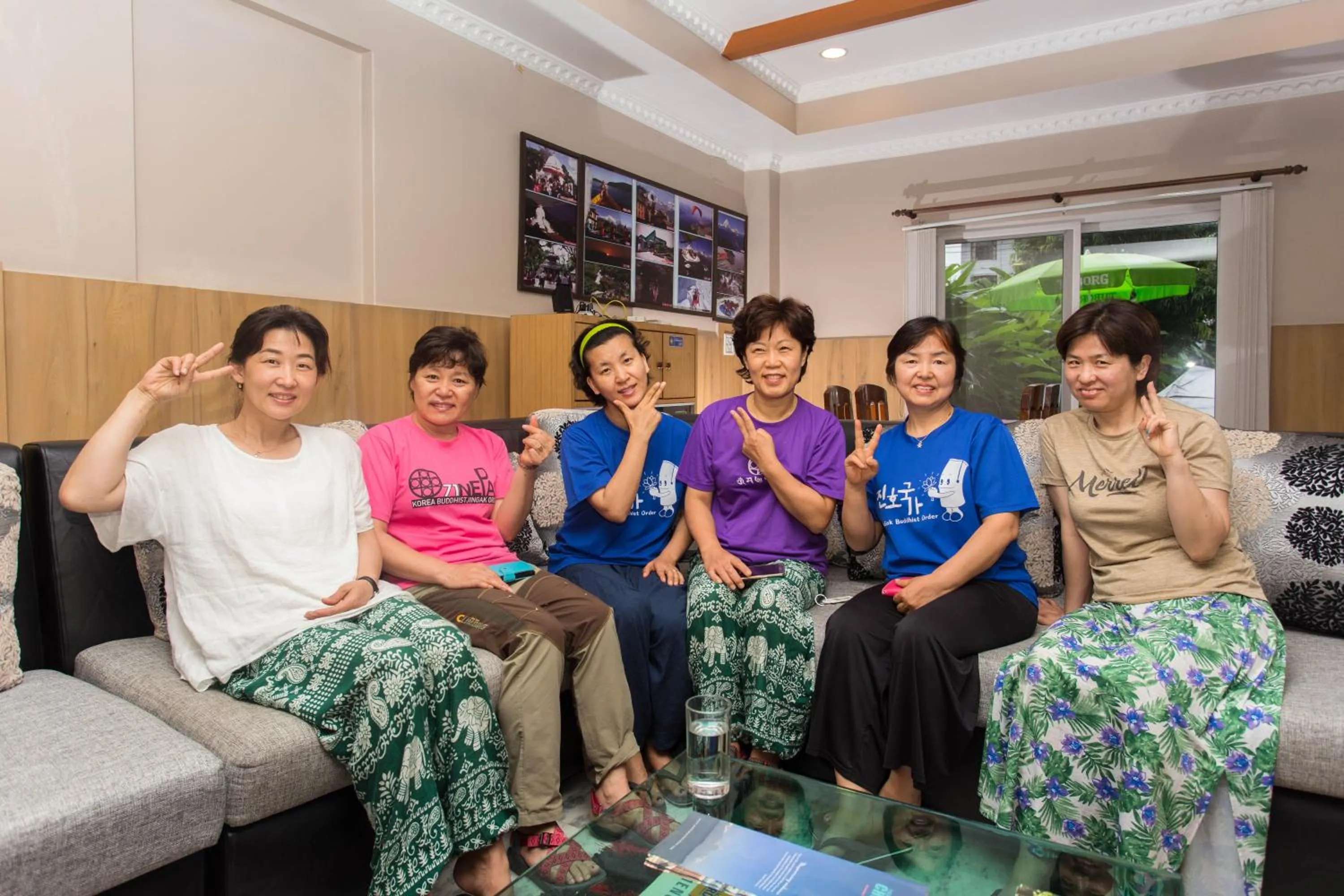 Seating area in Pokhara Choice Inn