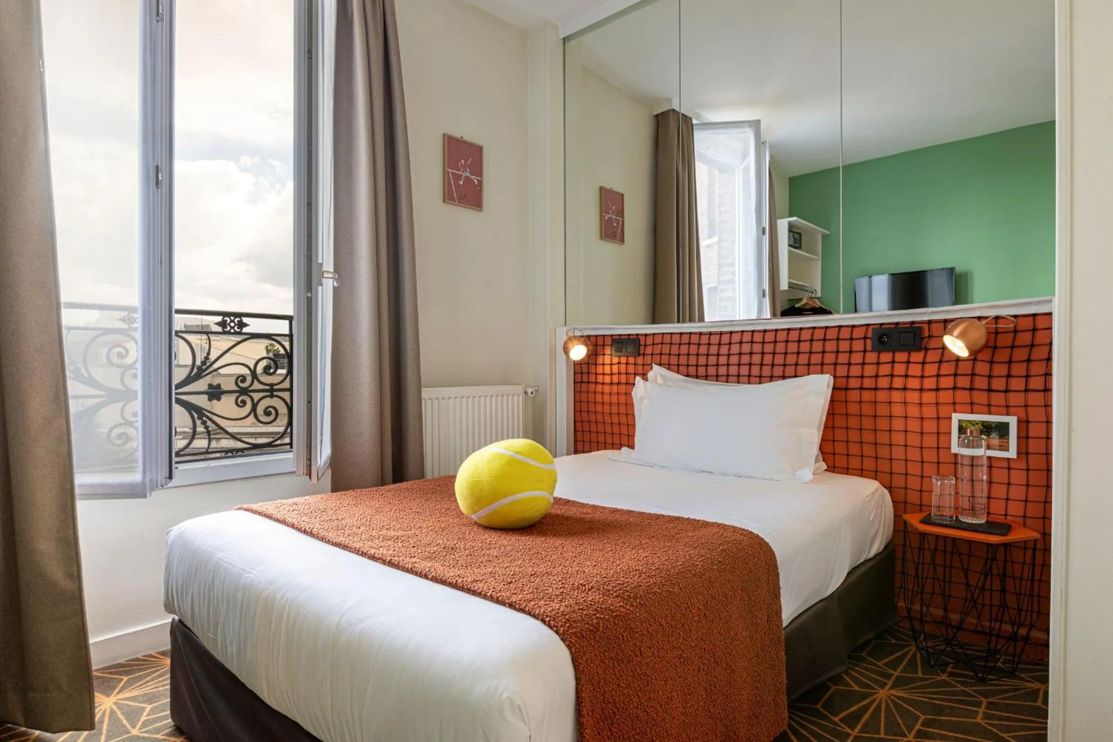 Bed in Hotel Olympic Paris Boulogne by Patrick Hayat