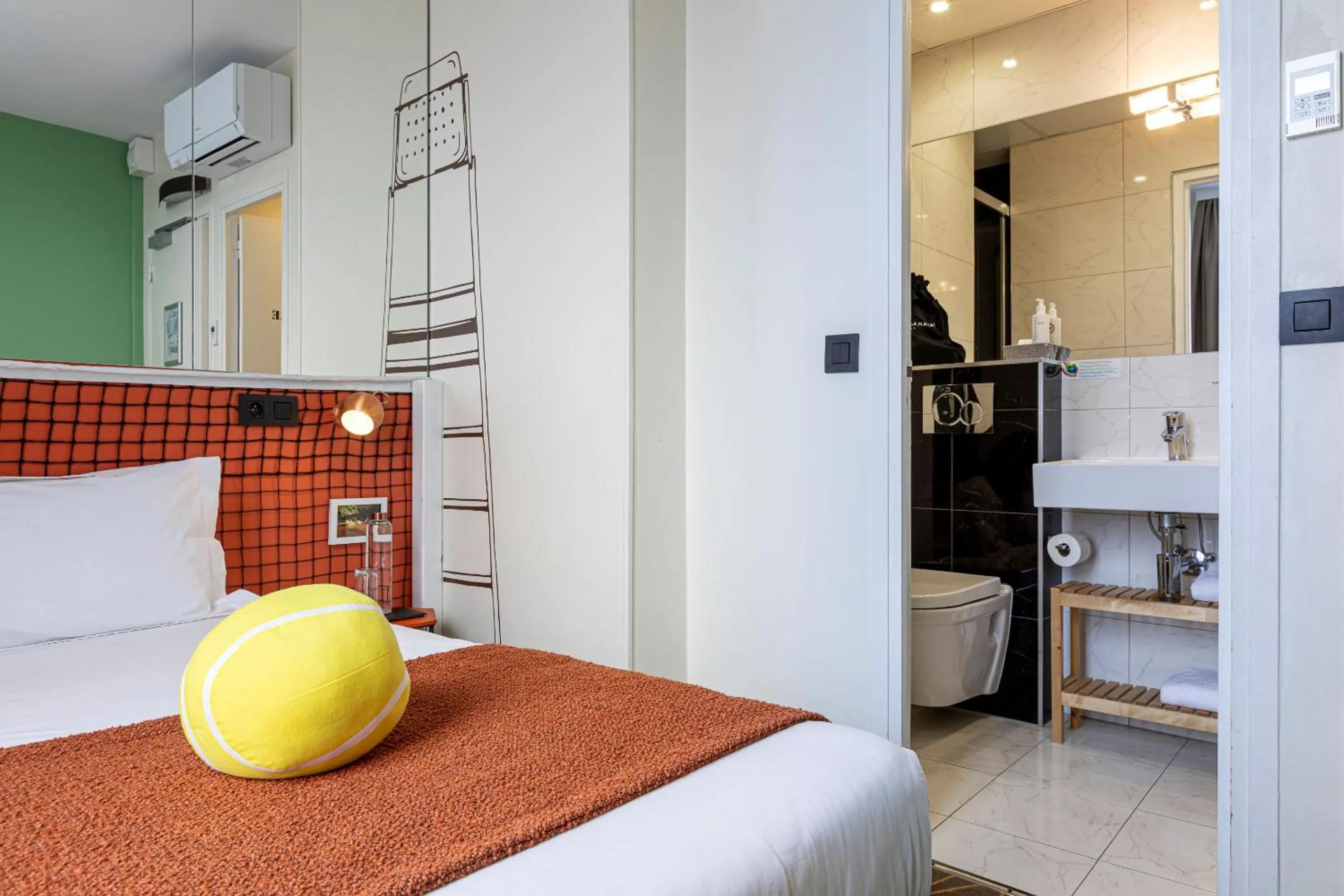 Bed in Hotel Olympic Paris Boulogne by Patrick Hayat