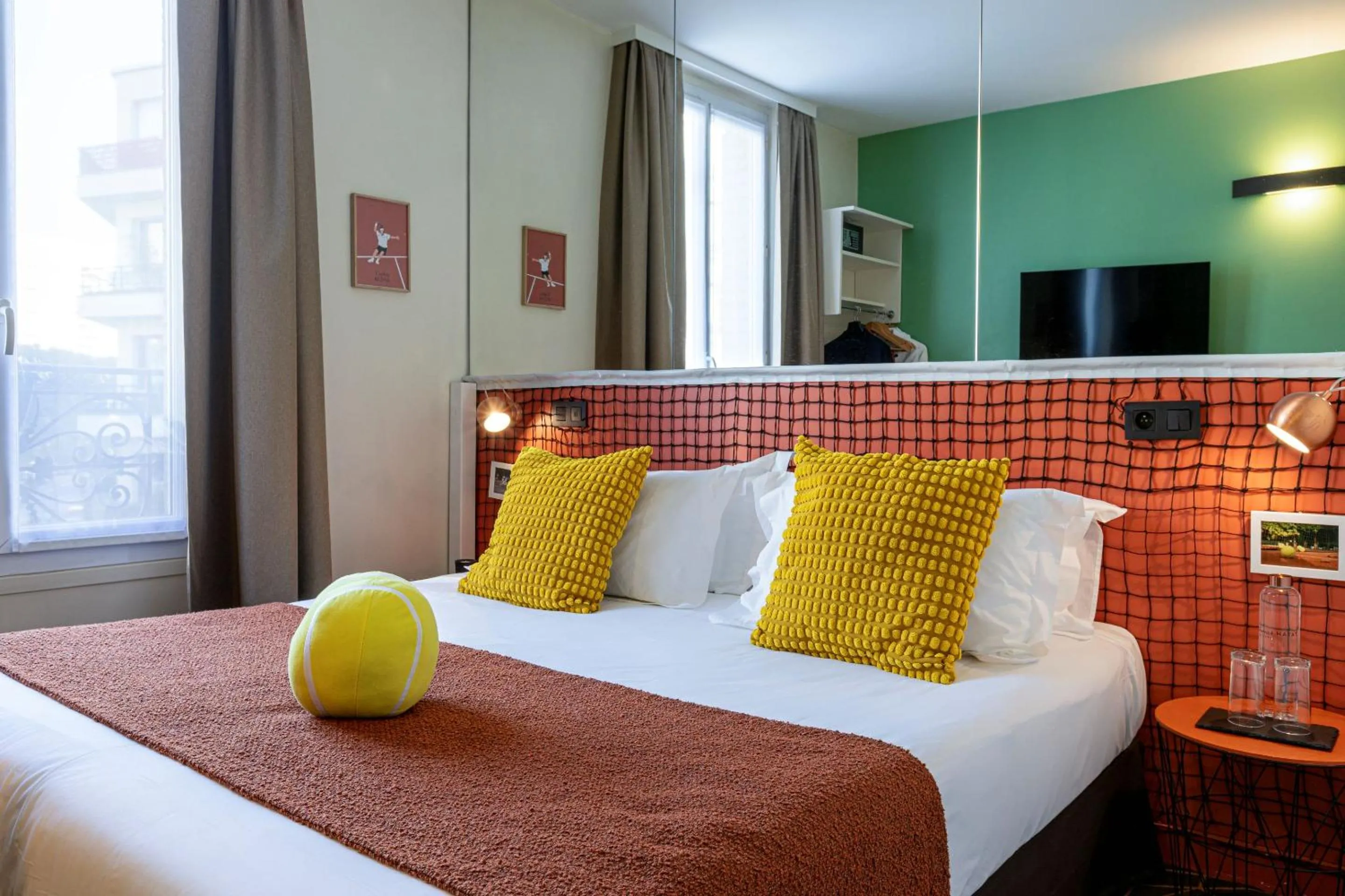 Bed in Hotel Olympic Paris Boulogne by Patrick Hayat