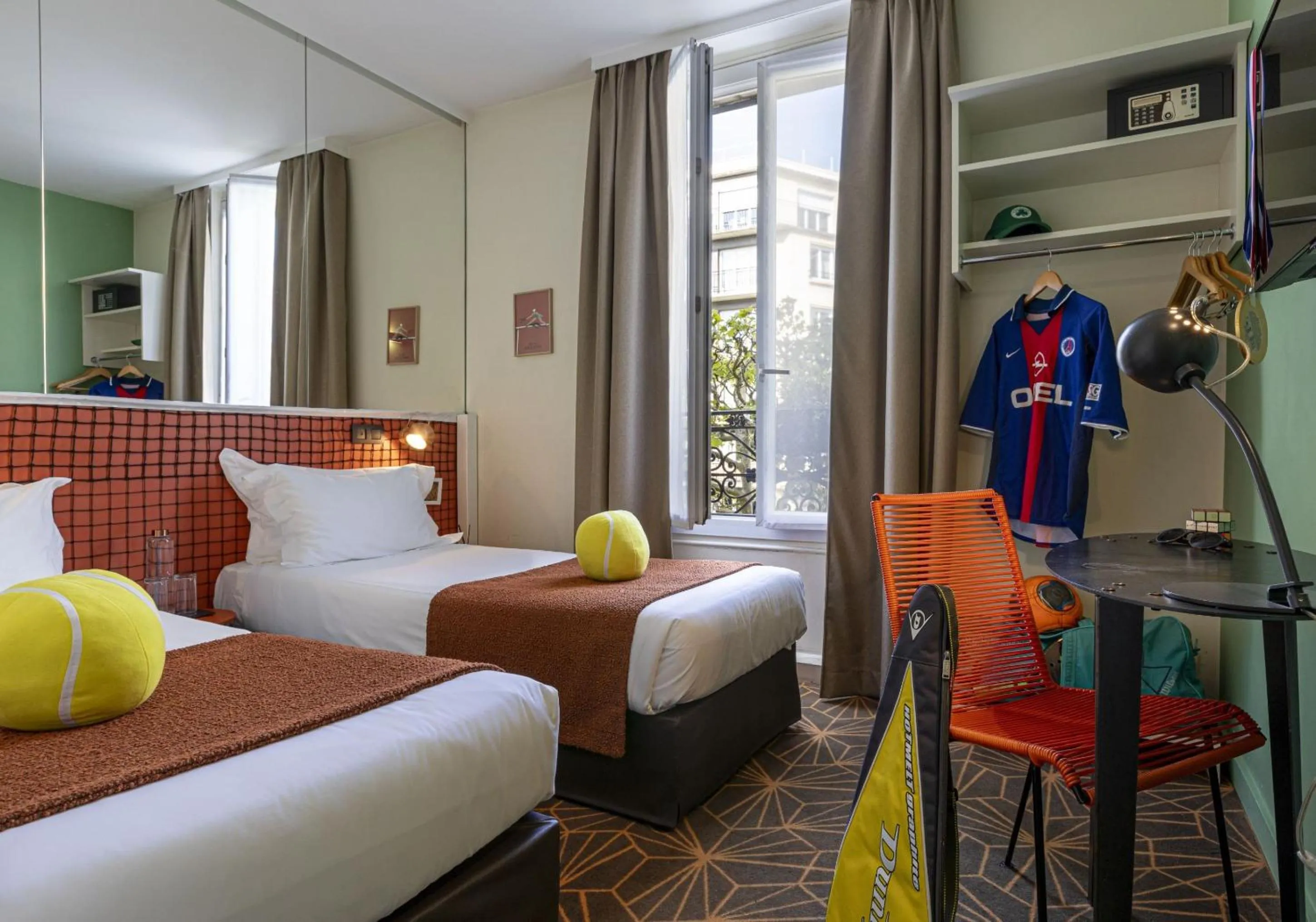 Bed in Hotel Olympic Paris Boulogne by Patrick Hayat