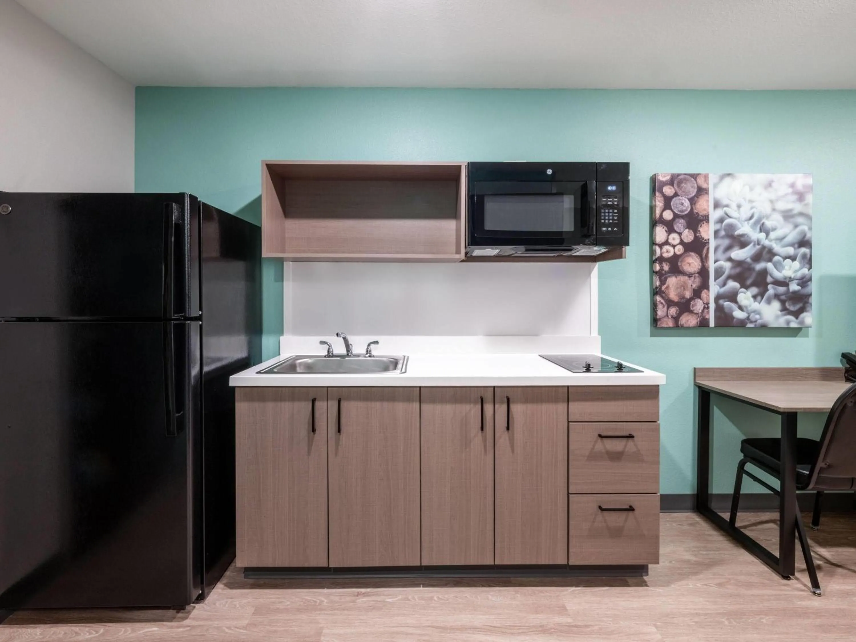 Kitchen or kitchenette in ECHO Suites Extended Stay by Wyndham Springfield Airport PLZ
