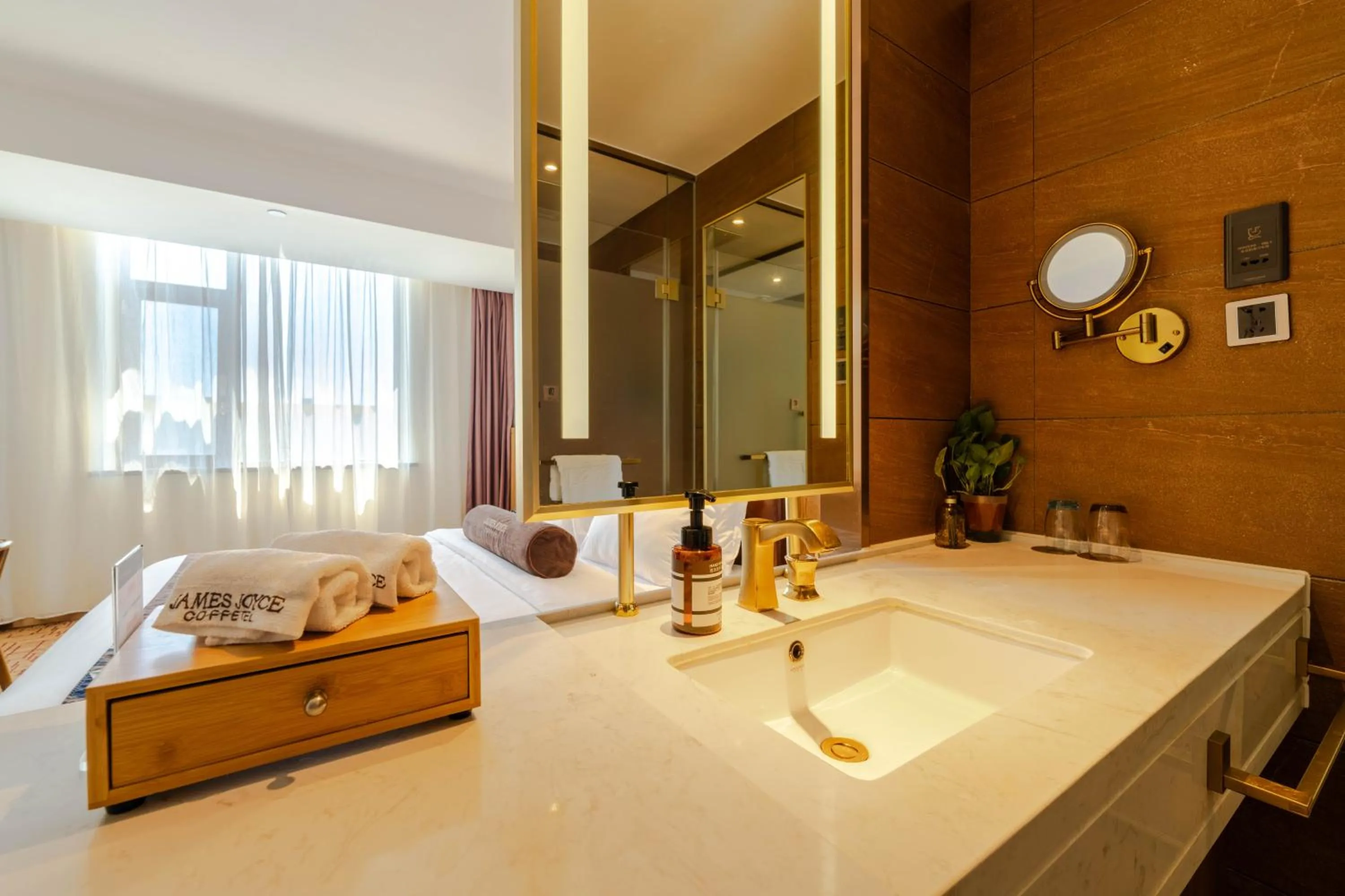 Bed in James Joyce Coffetel Beijing Yizhuang Development Zone Yicheng Times Square