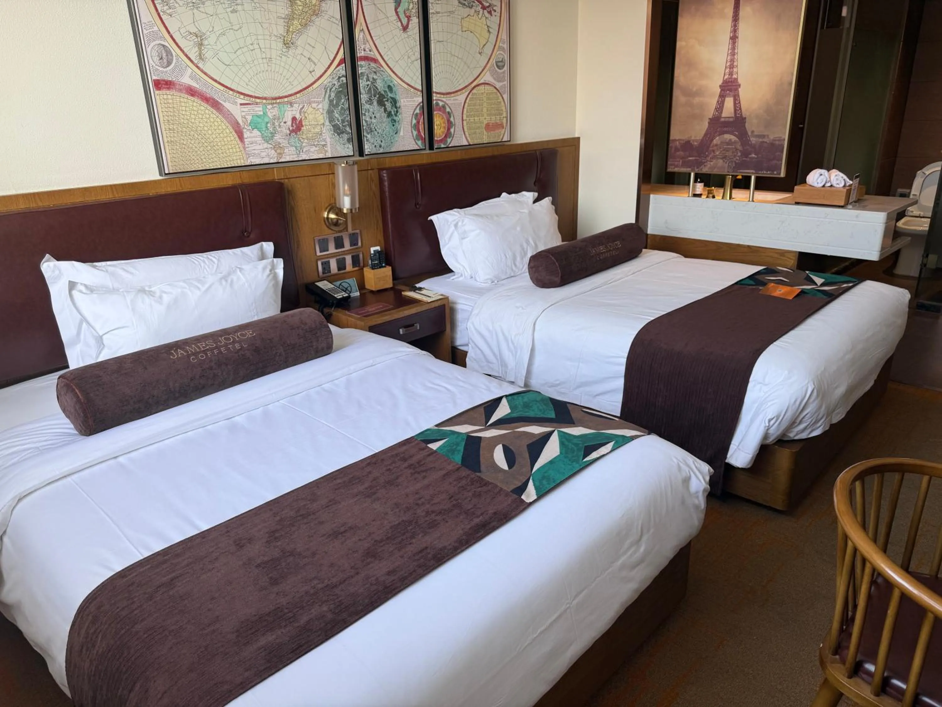 Bed in James Joyce Coffetel Beijing Yizhuang Development Zone Yicheng Times Square
