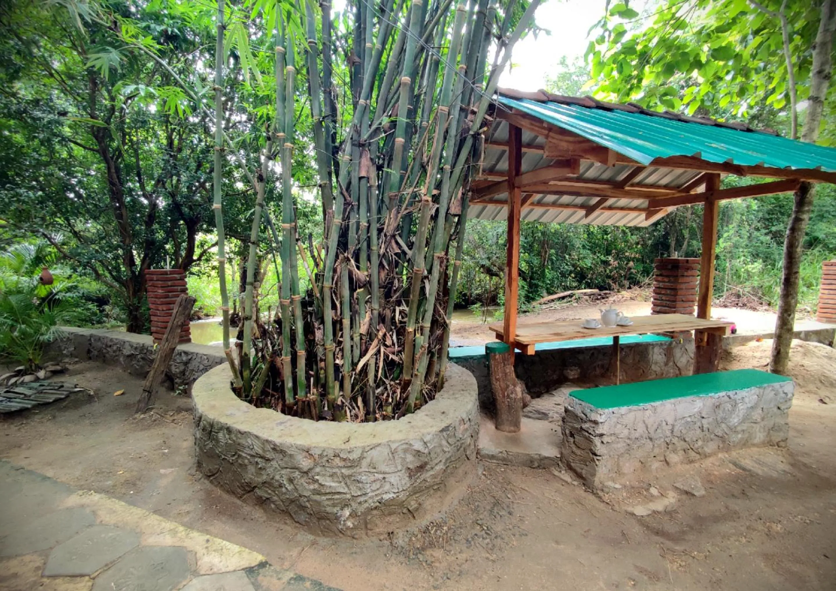 Patio in Sigiriya River Side Villa